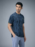 Technosport Crew Neck Tshirt (Double Cool) - OR60 - NAVY B