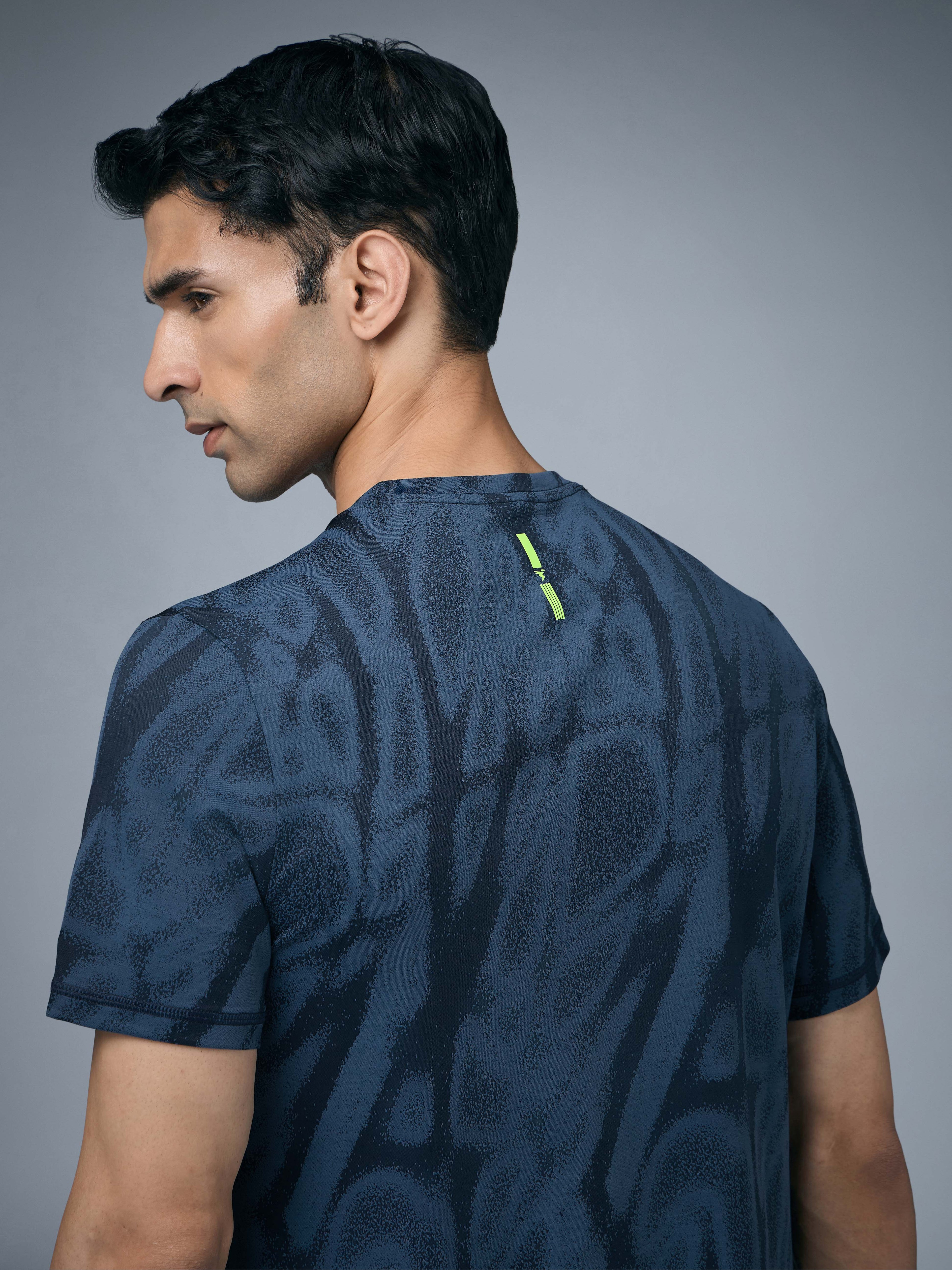 Technosport Crew Neck Tshirt (Double Cool) - OR60 - NAVY B