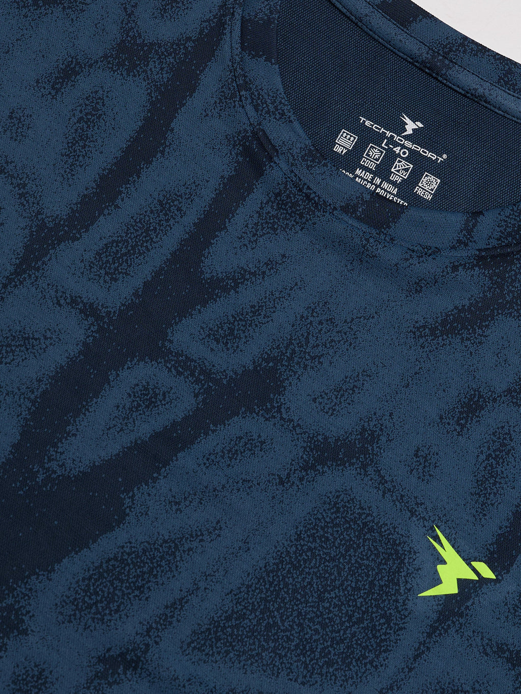 Technosport Crew Neck Tshirt (Double Cool) - OR60 - NAVY B