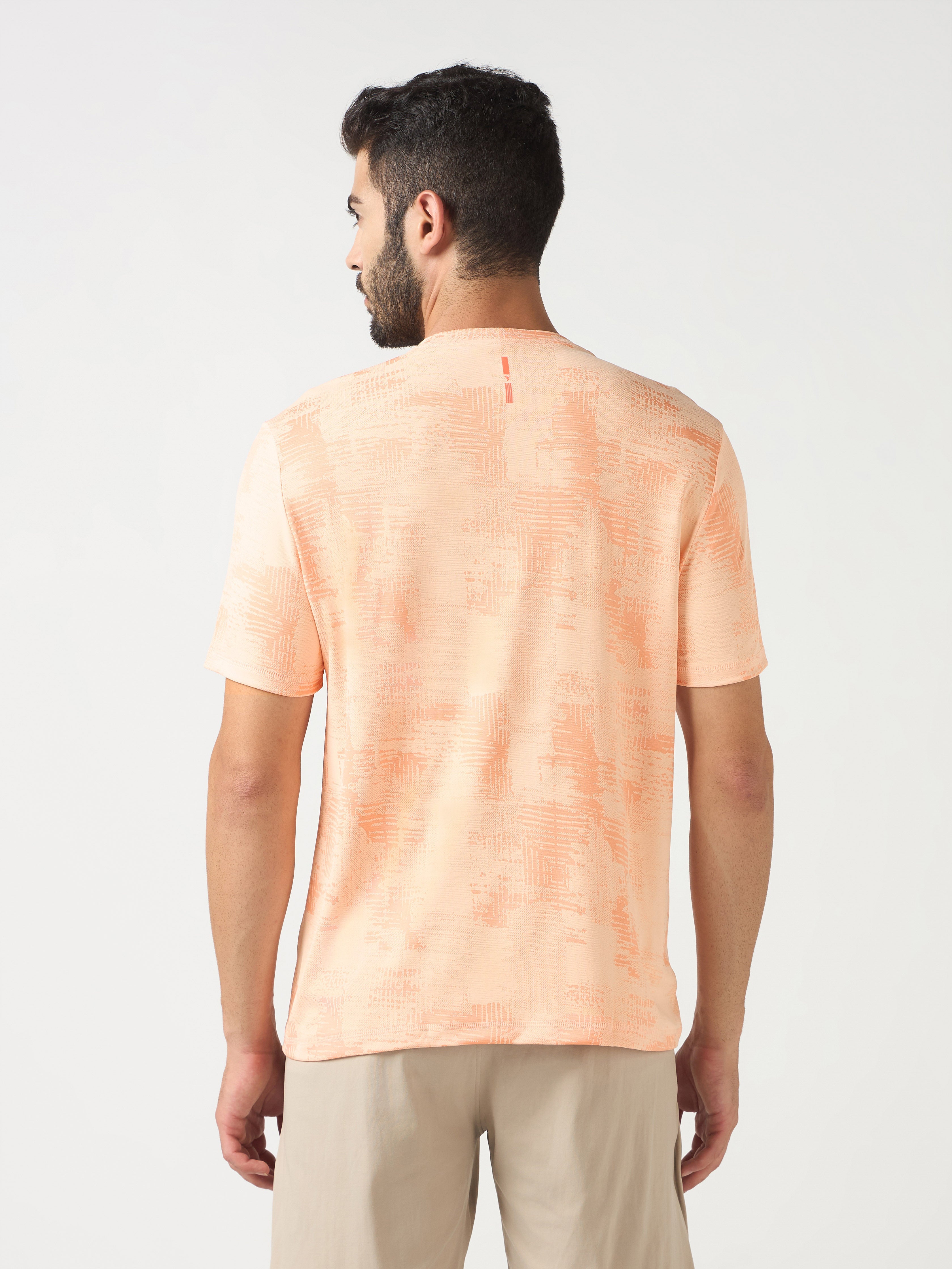 Technosport Crew Neck Tshirt (Double Cool) - OR60 - PEACH A