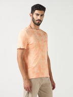 Technosport Crew Neck Tshirt (Double Cool) - OR60 - PEACH A