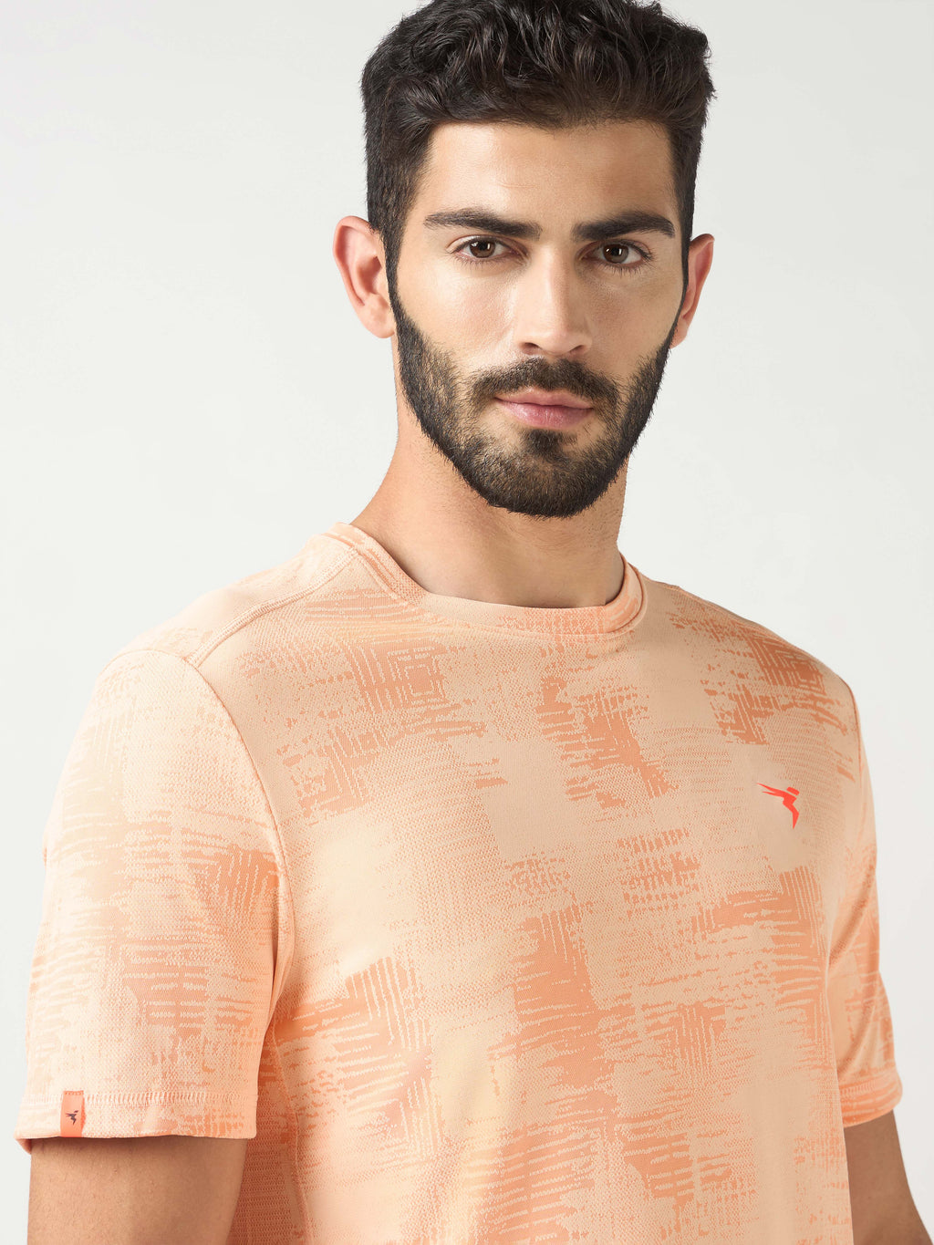 Technosport Crew Neck Tshirt (Double Cool) - OR60 - PEACH A