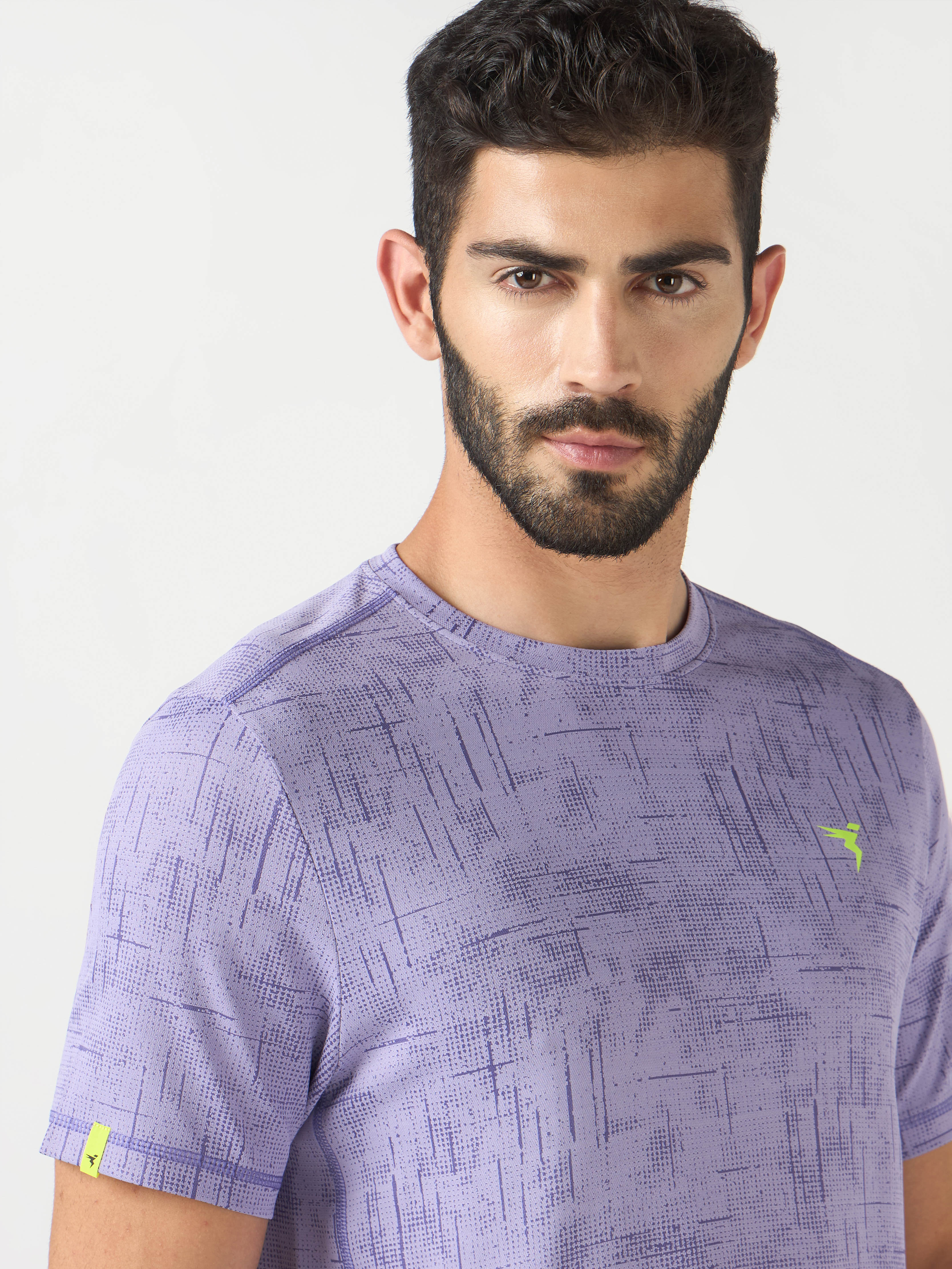 Technosport Crew Neck Tshirt (Double Cool) - OR60 - PURPLE A