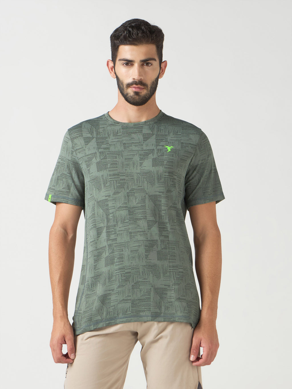 Technosport Crew Neck Tshirt (Double Cool) - OR60 - TREKKING GREEN