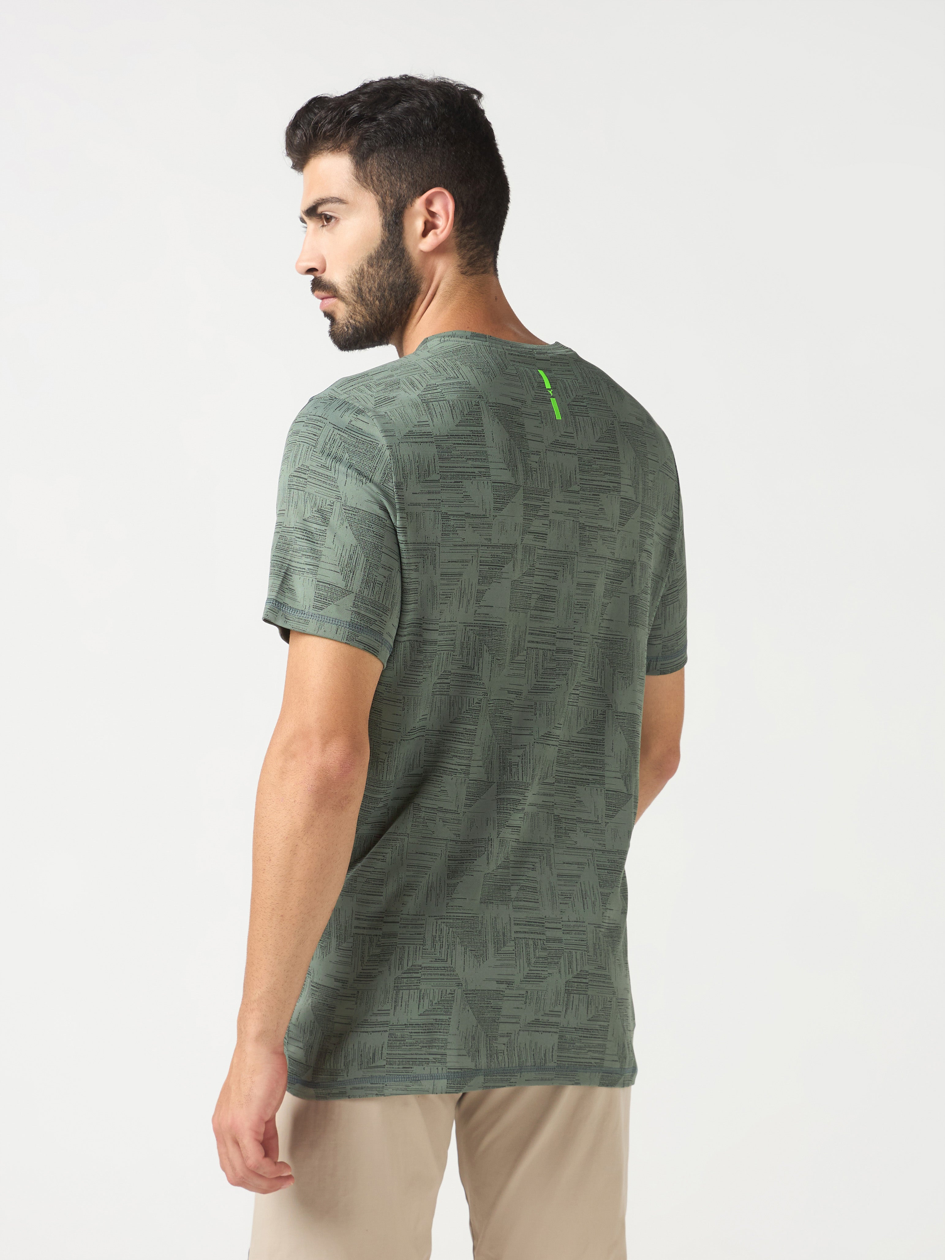 Technosport Crew Neck Tshirt (Double Cool) - OR60 - TREKKING GREEN