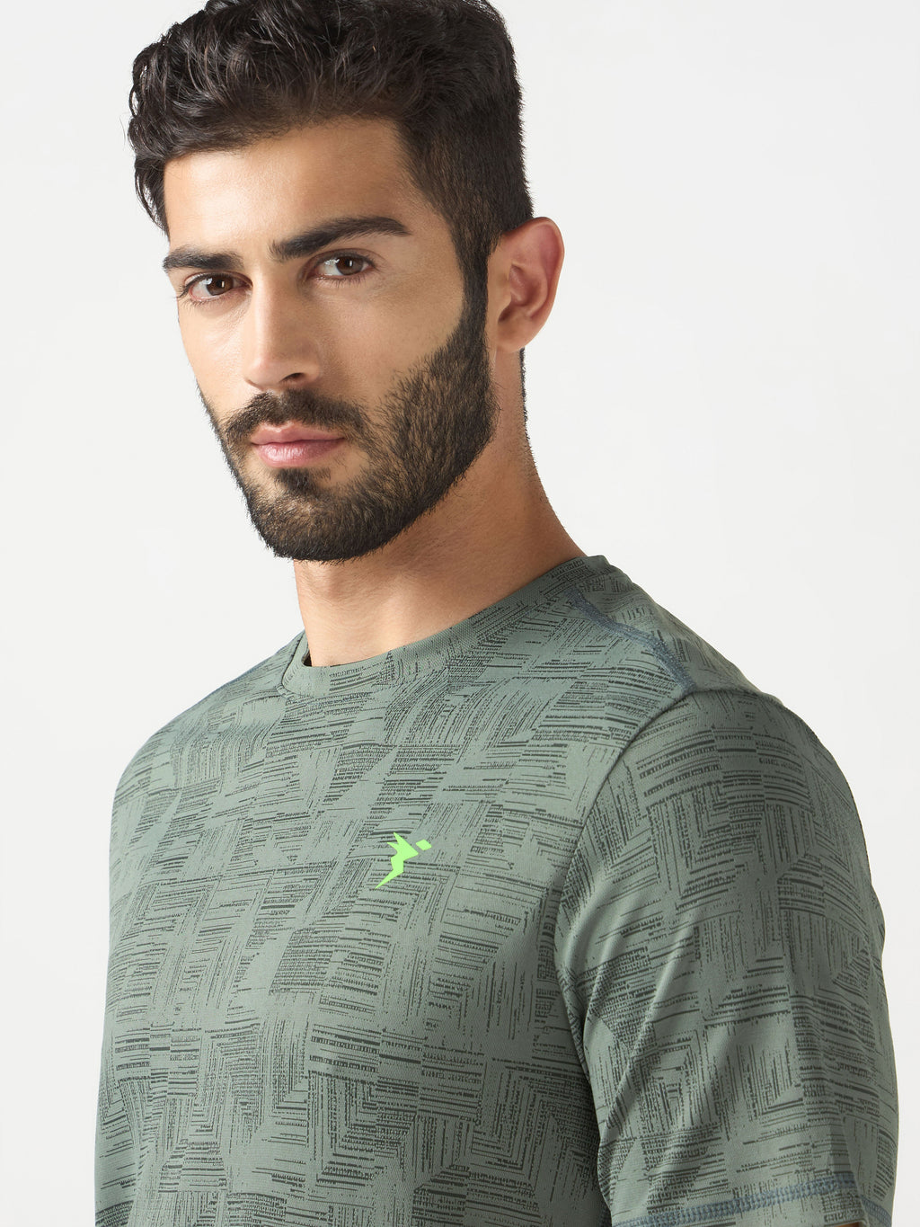 Technosport Crew Neck Tshirt (Double Cool) - OR60 - TREKKING GREEN