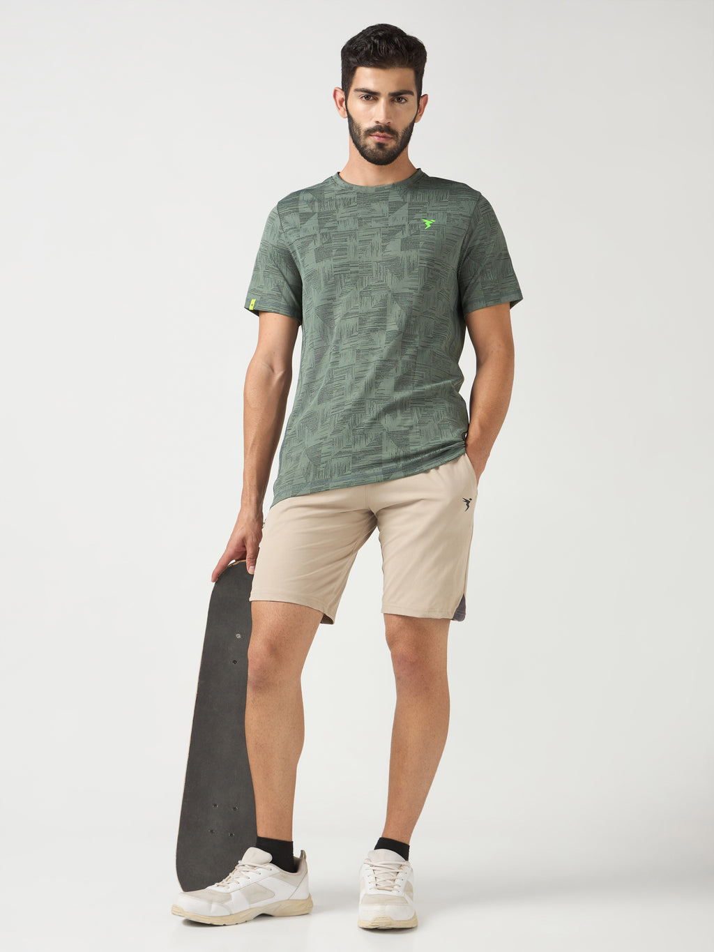 Technosport Crew Neck Tshirt (Double Cool) - OR60 - TREKKING GREEN