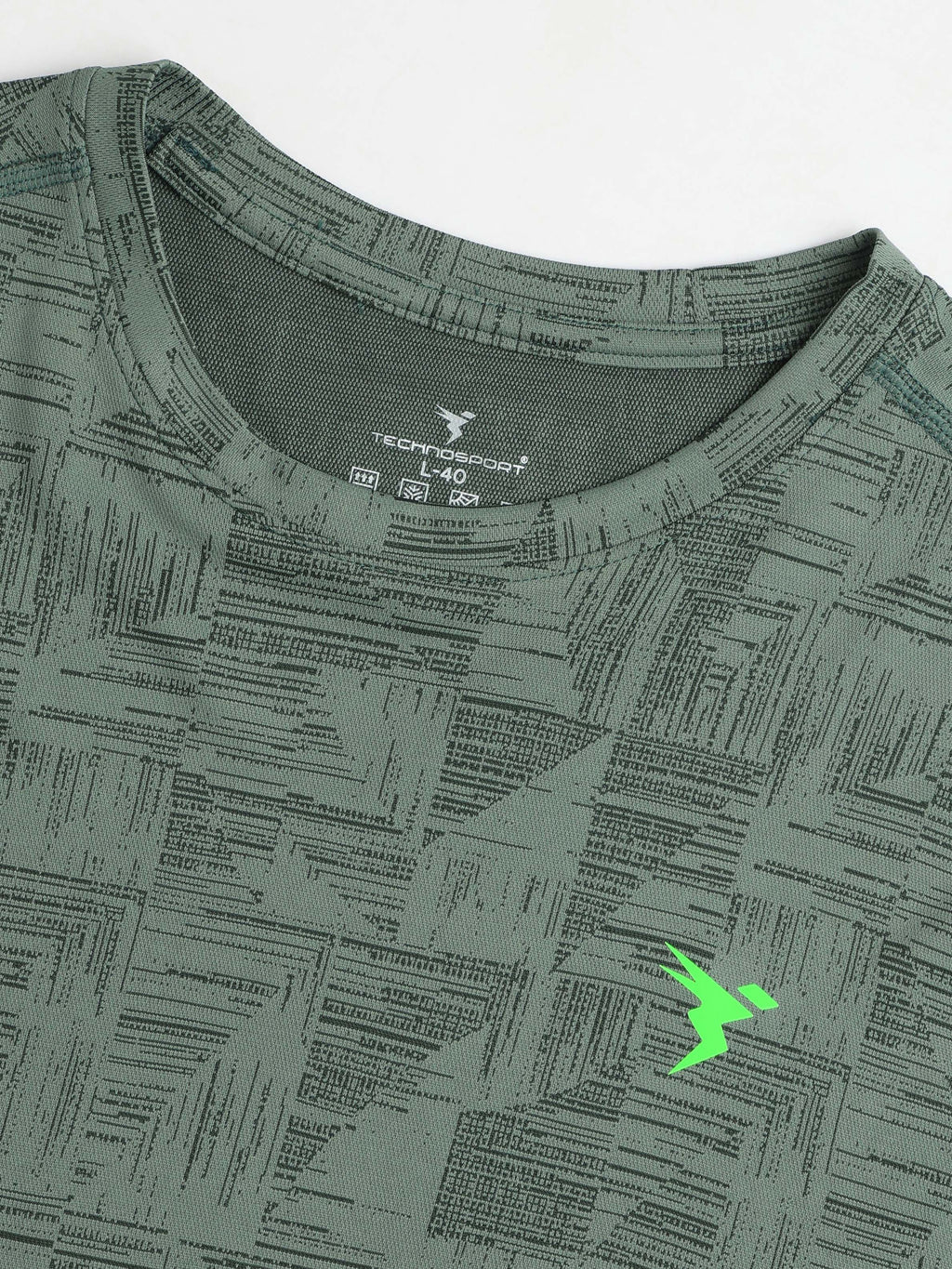 Technosport Crew Neck Tshirt (Double Cool) - OR60 - TREKKING GREEN