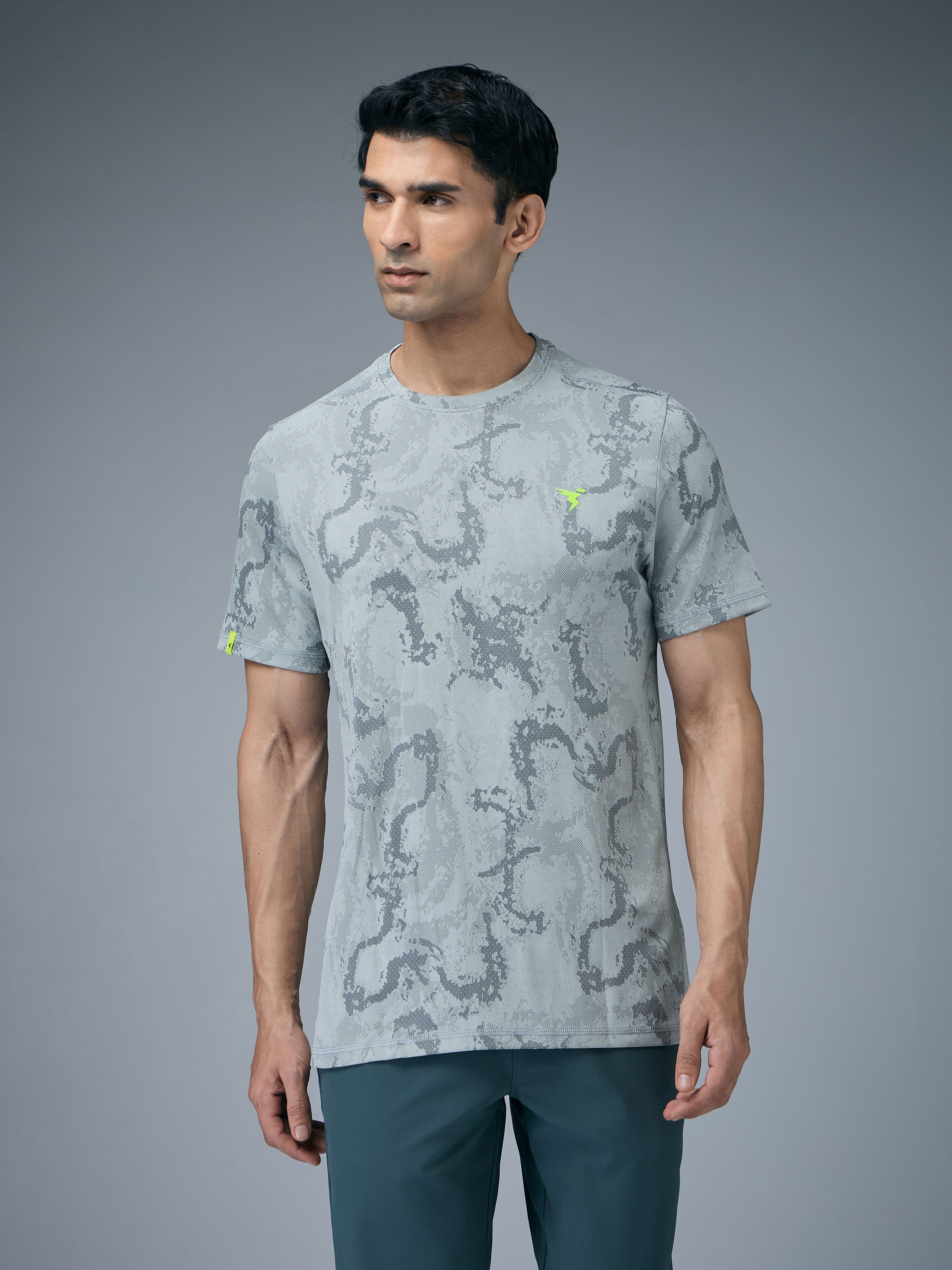 Technosport Crew Neck Tshirt (Double Cool) - OR60 - ULTIMATE GRAY