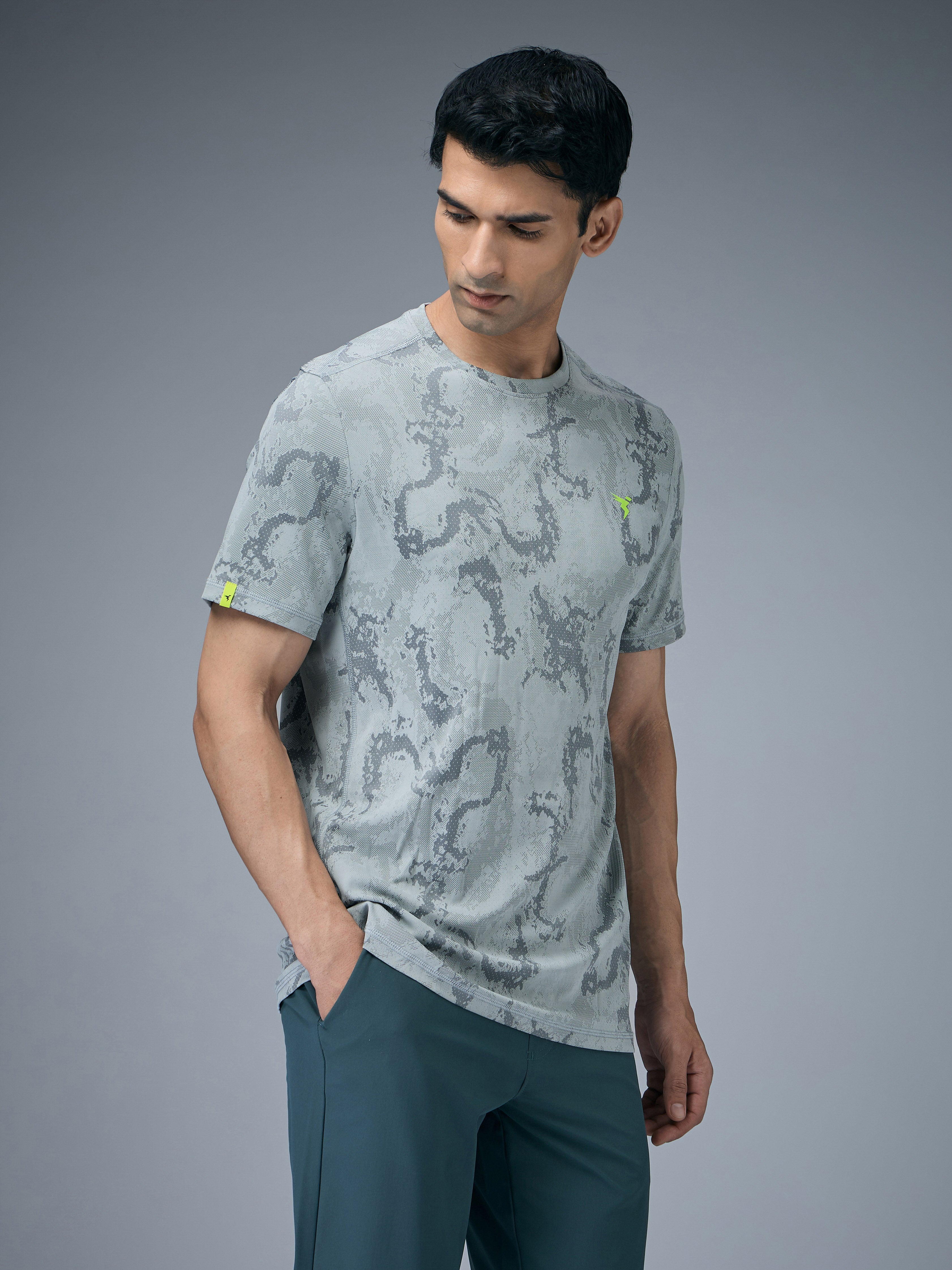 Technosport Crew Neck Tshirt (Double Cool) - OR60 - ULTIMATE GRAY