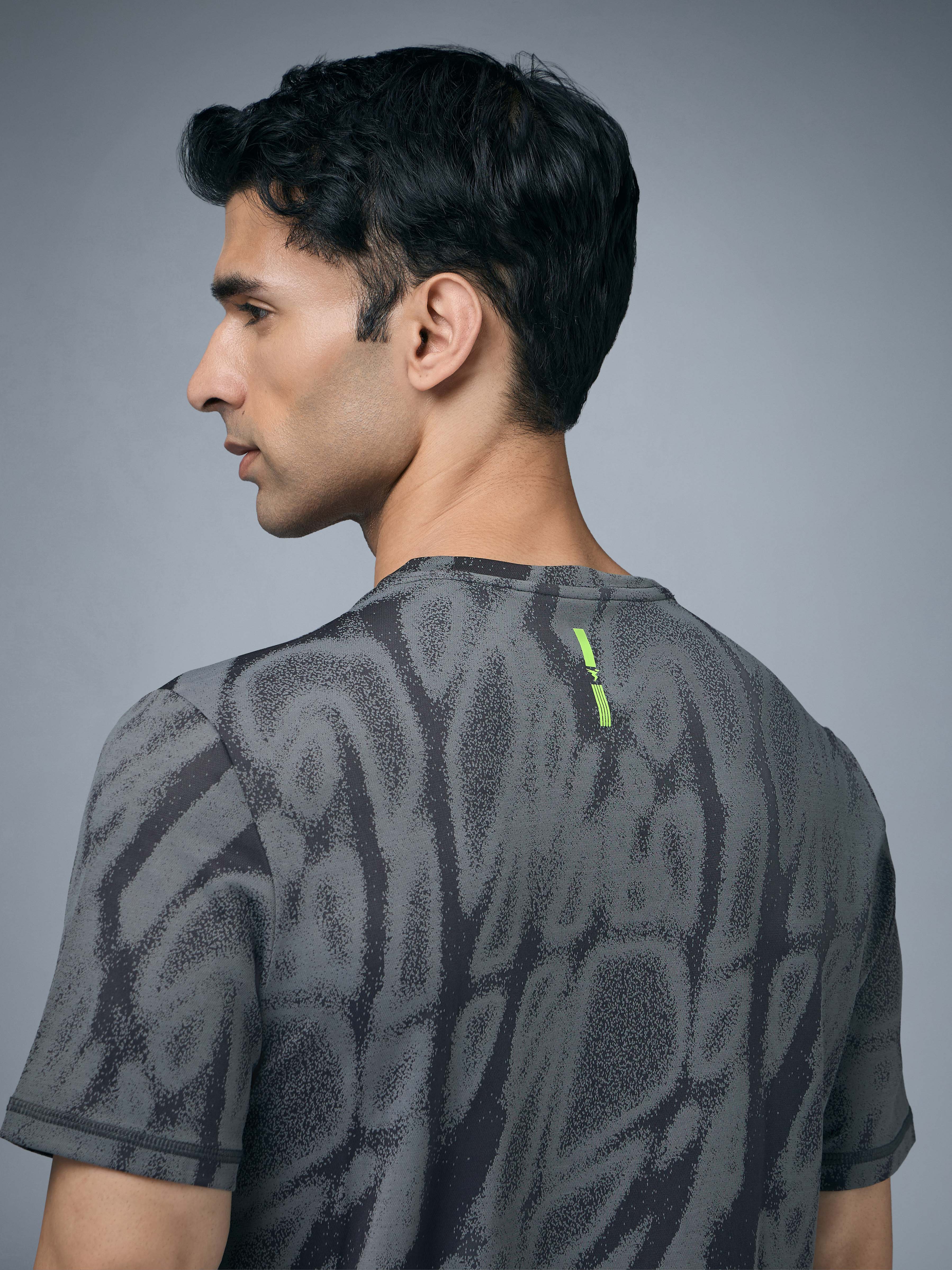 Technosport Crew Neck Tshirt (Double Cool) - OR60 - WOODLAND GRAY
