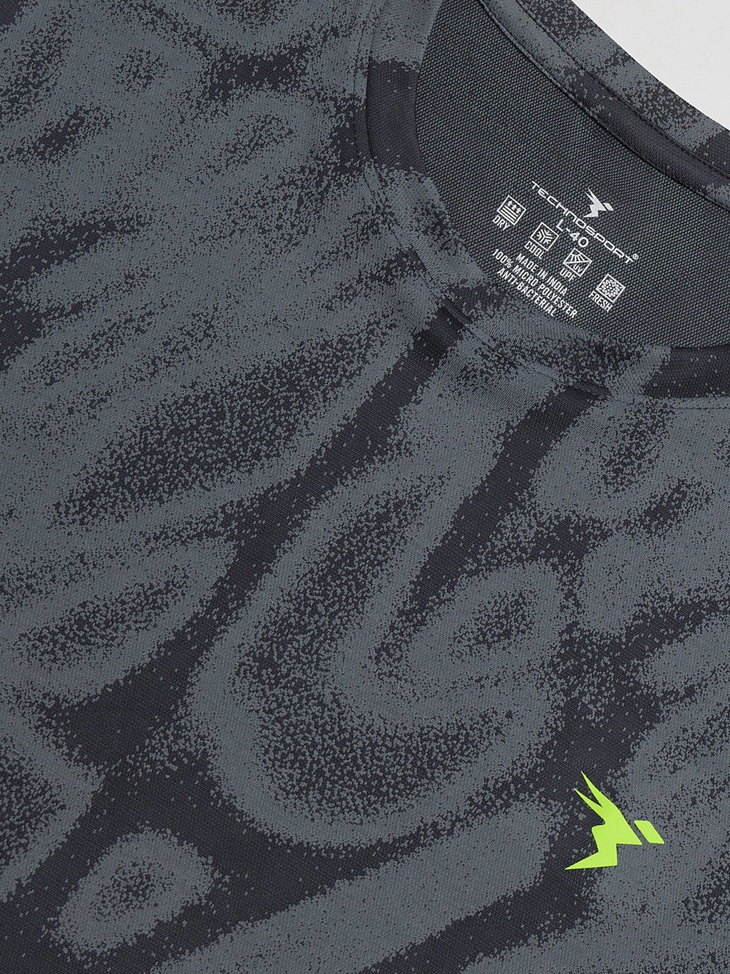 Technosport Crew Neck Tshirt (Double Cool) - OR60 - WOODLAND GRAY