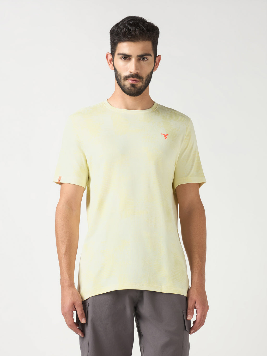 Technosport Crew Neck Tshirt (Double Cool) - OR60 - YELLOW B
