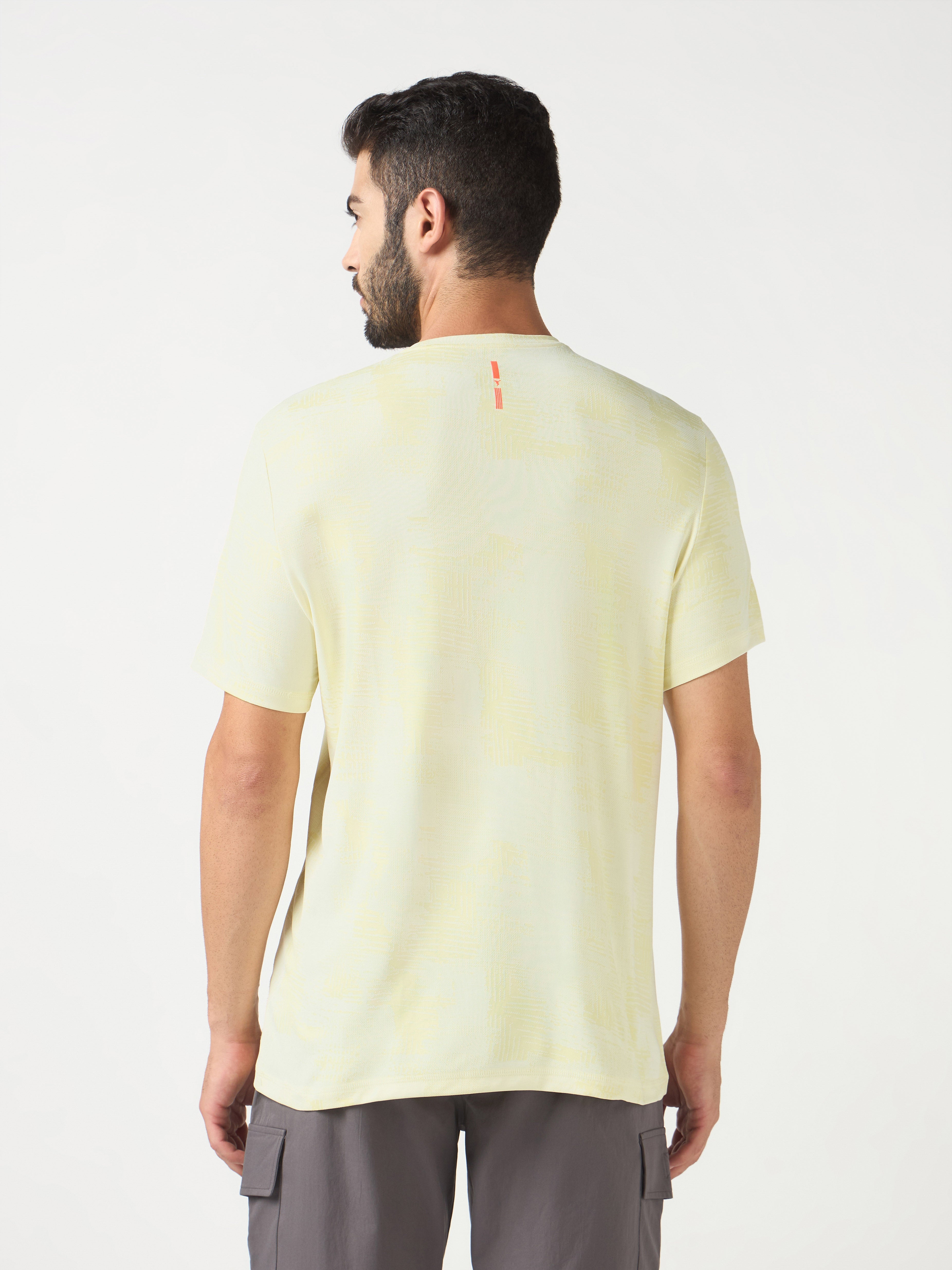 Technosport Crew Neck Tshirt (Double Cool) - OR60 - YELLOW B