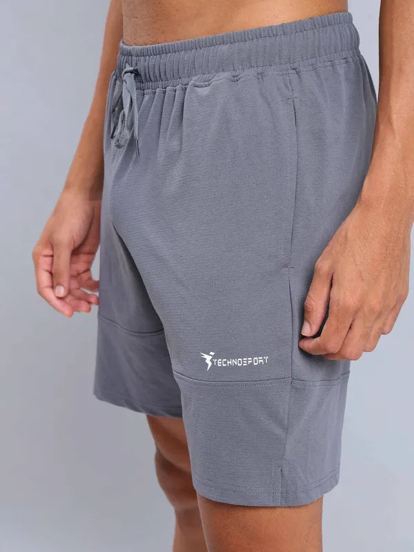 Technosport Men Shorts (Elasto Lite) - OR656 - IRON GREY