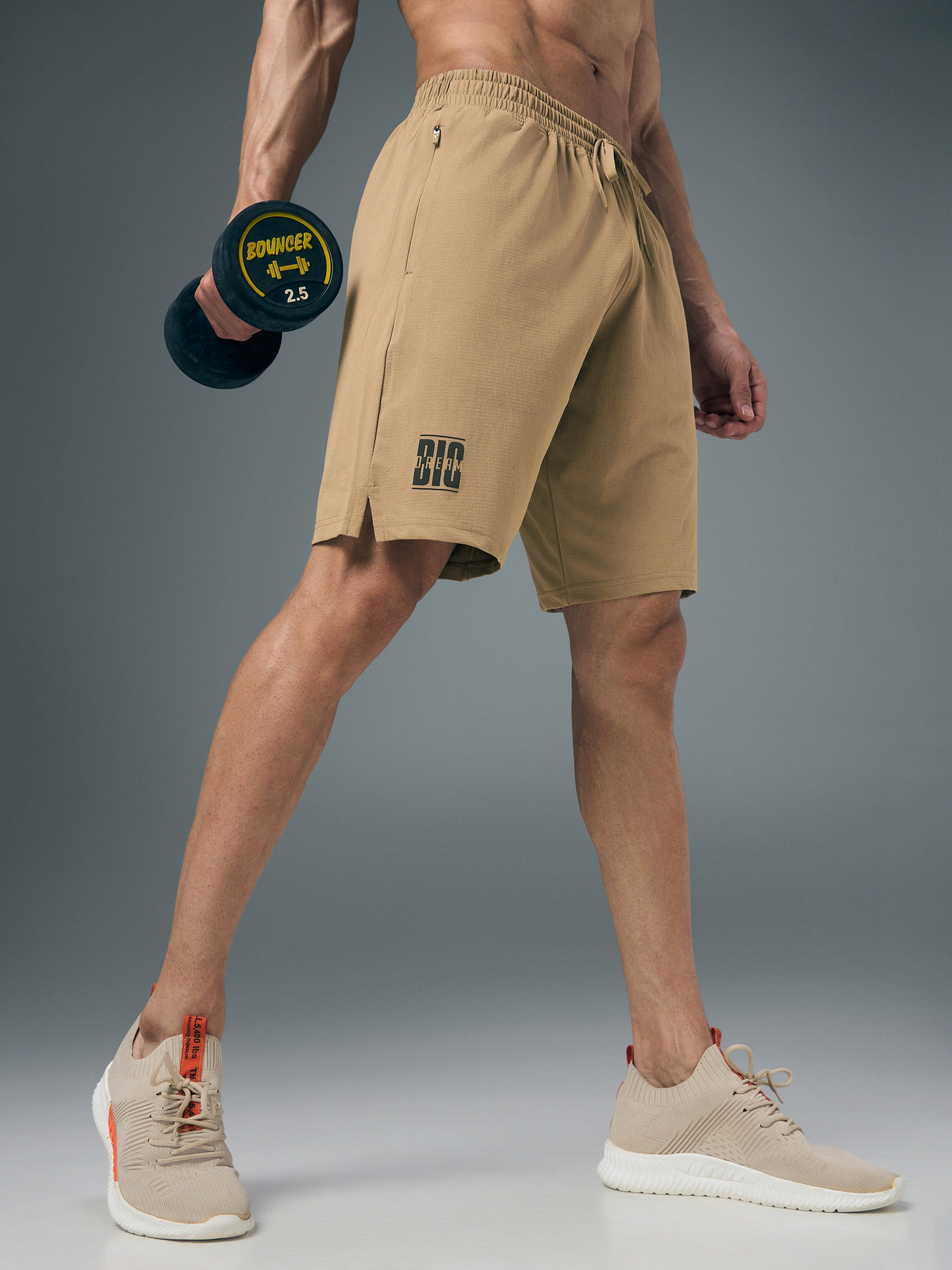 Technosport Men Shorts (Elasto Lite) - OR656 - KHAKI
