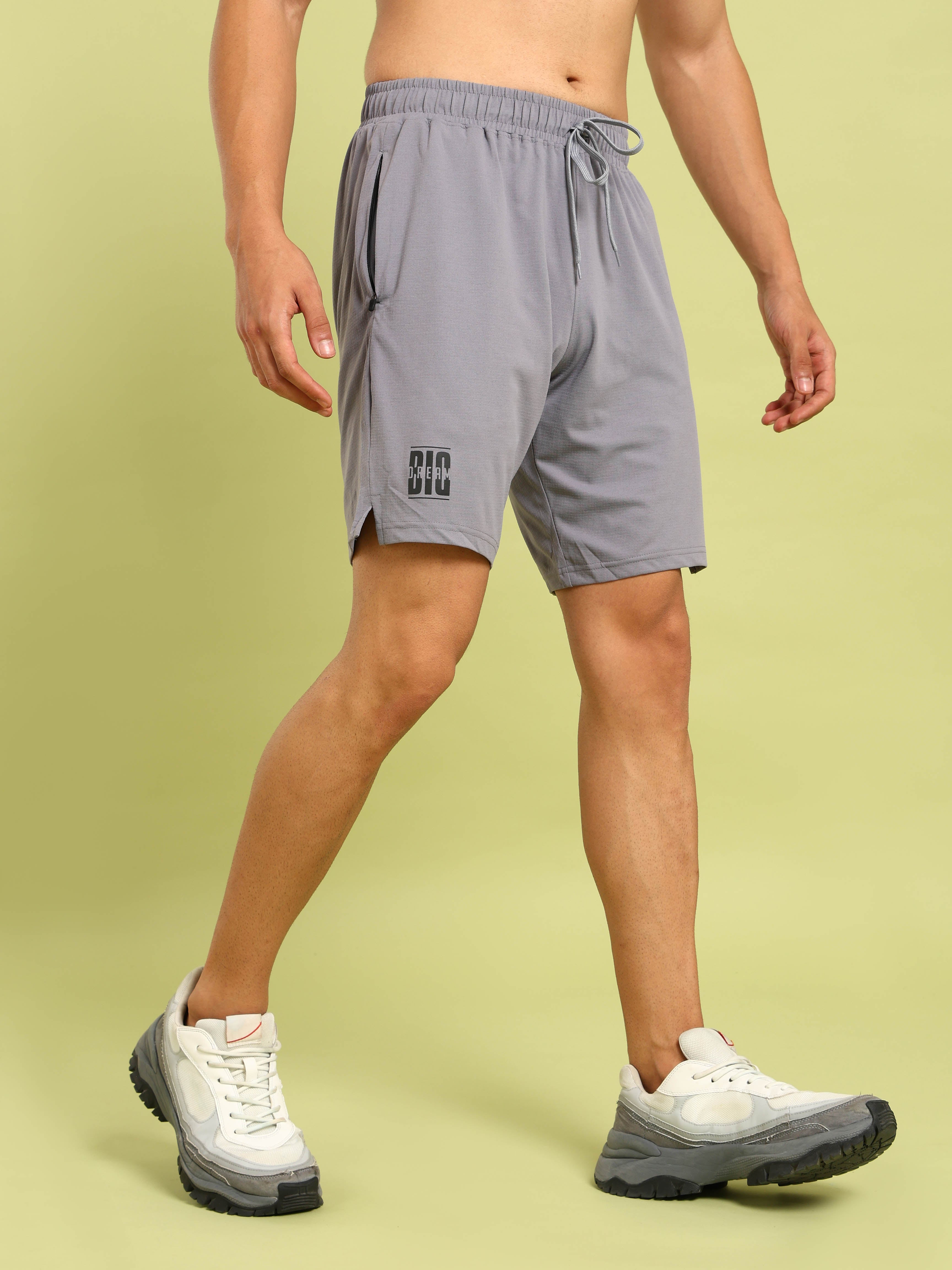 Technosport Men Shorts (Elasto Lite) - OR656 - LT GREY B