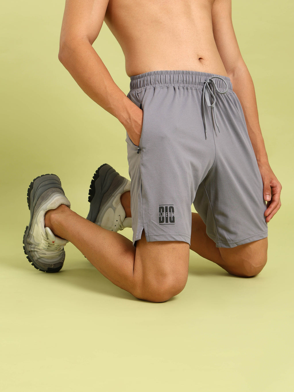Technosport Men Shorts (Elasto Lite) - OR656 - LT GREY B