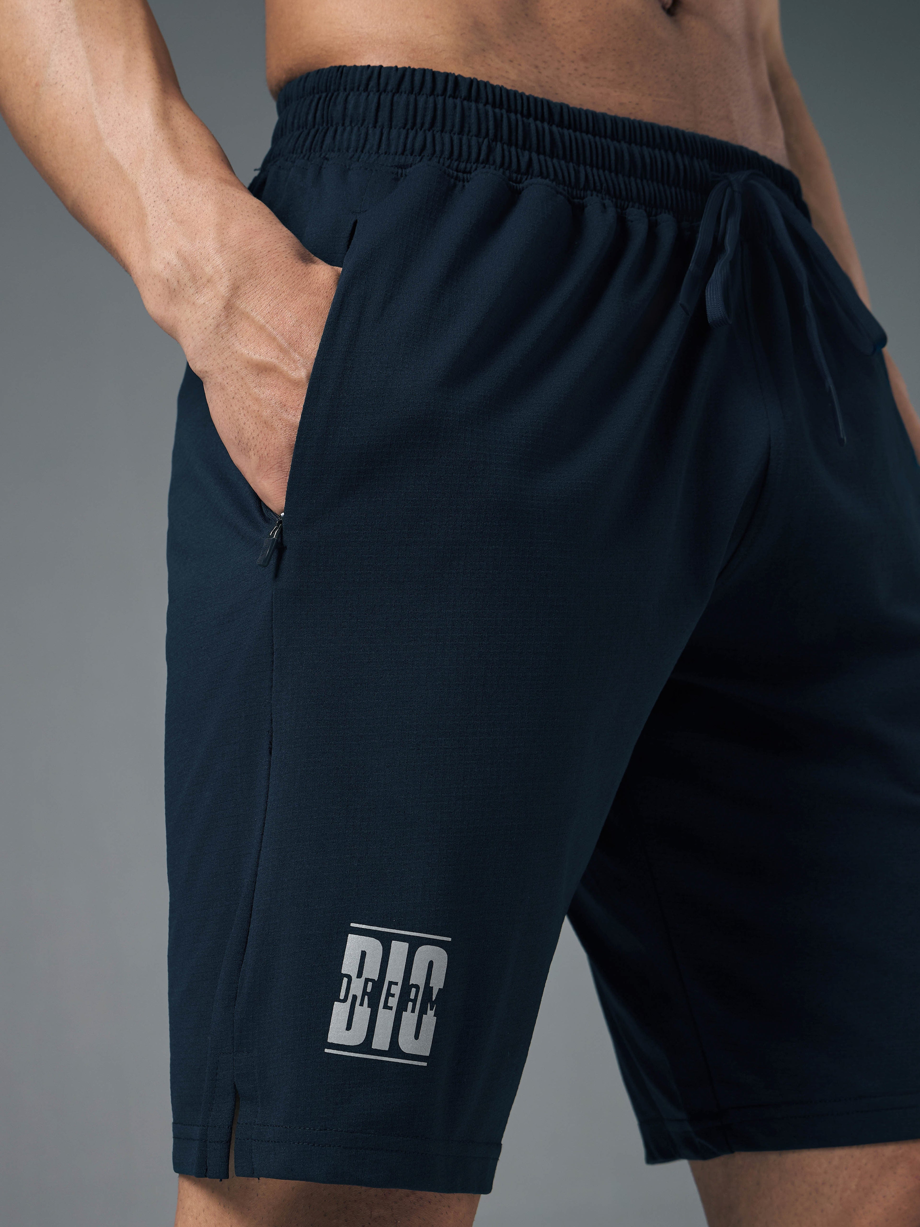 Technosport Men Shorts (Elasto Lite) - OR656 - NAVY B
