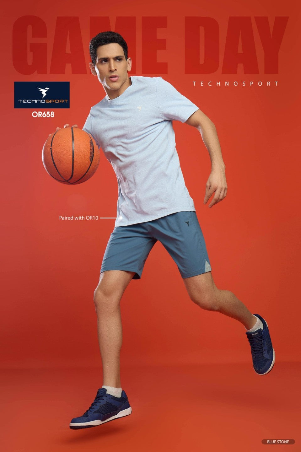 Technosport Men Shorts - OR658 - BLUE STONE