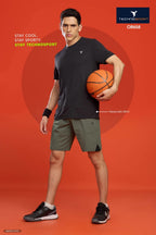 Technosport Men Shorts - OR658 - SMOKEY OLIVE