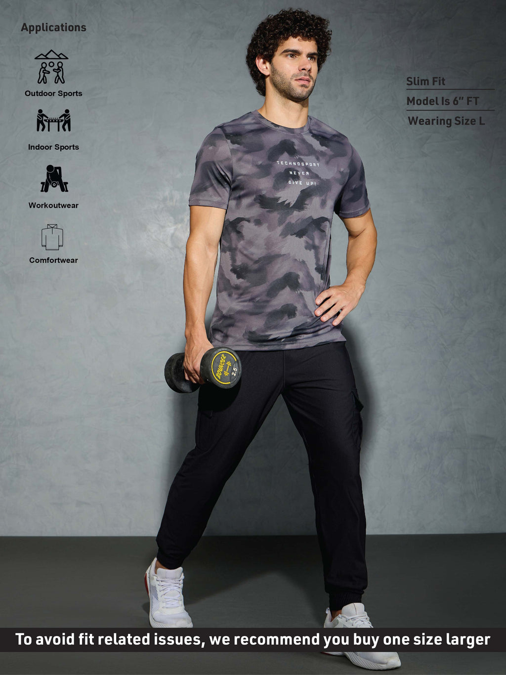 Technosport Cargo Joggers (Duracool) - OR735 - BLACK