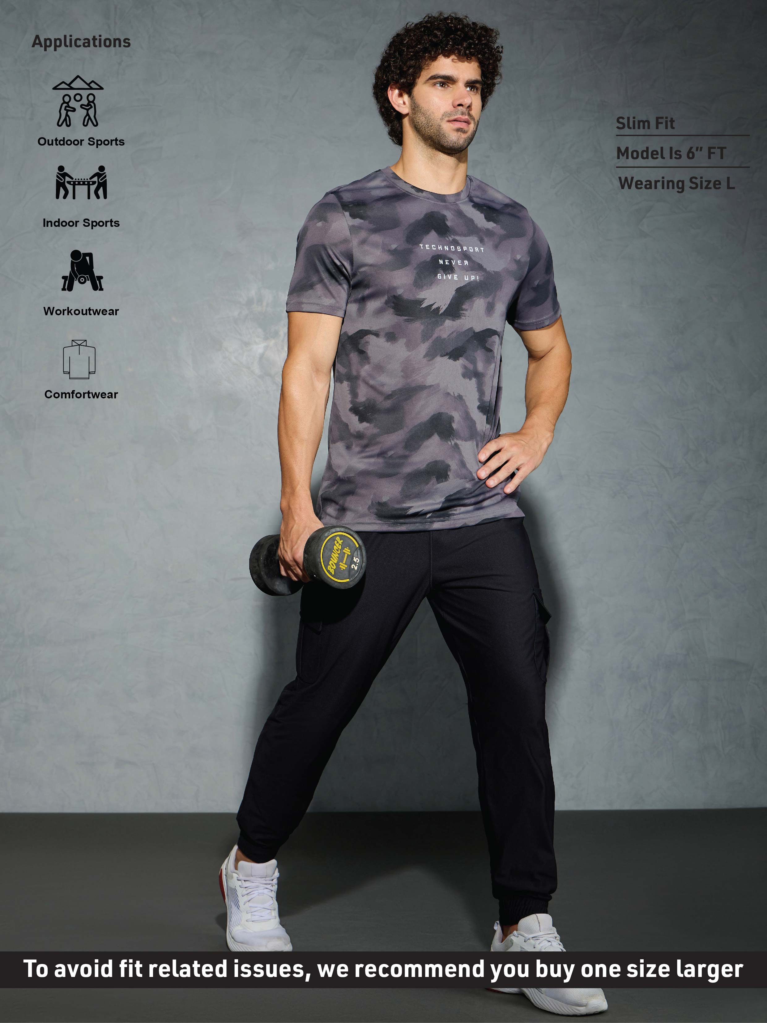 Technosport Cargo Joggers (Duracool) - OR735 - BLACK