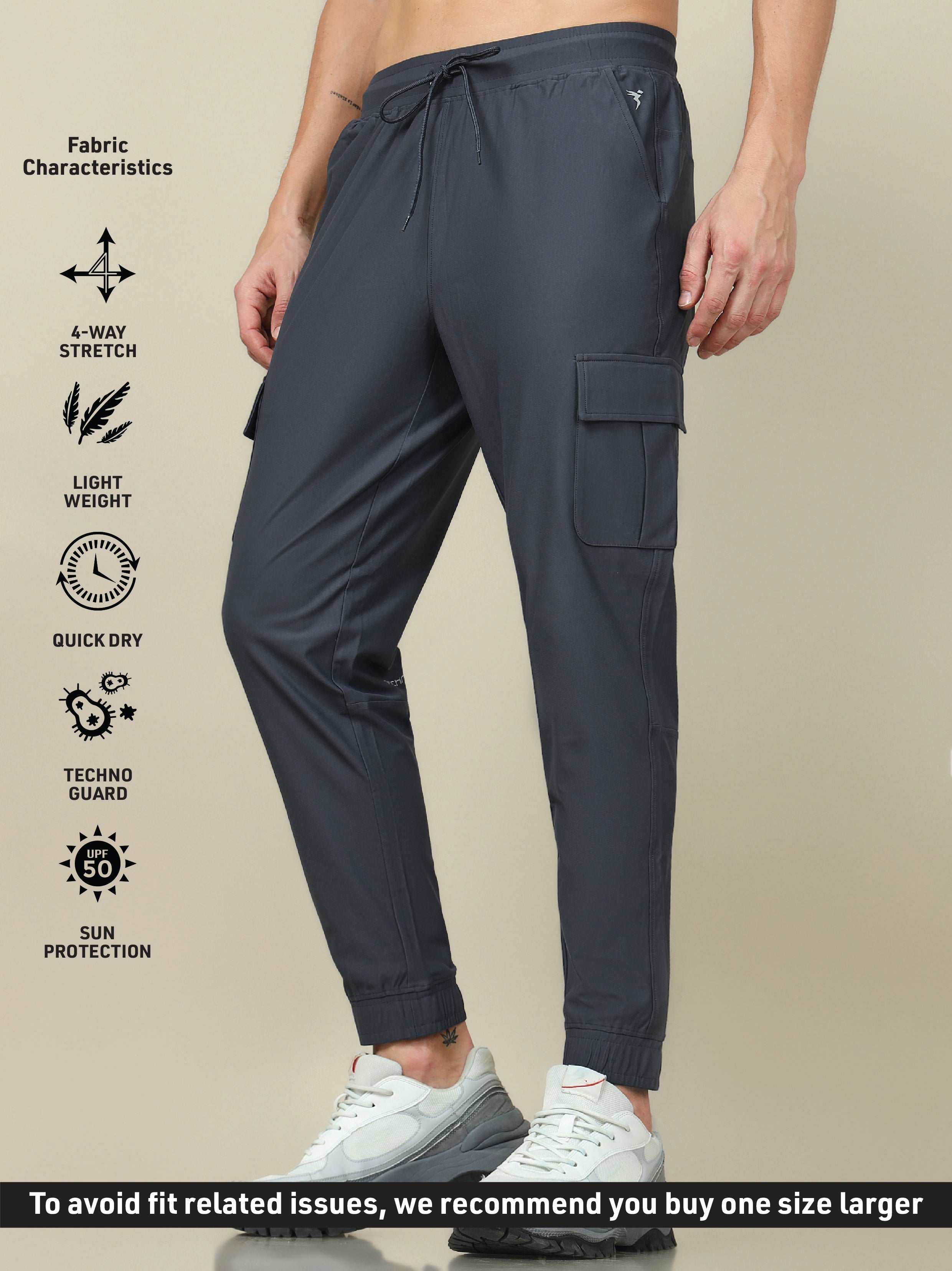 Technosport Cargo Joggers (Duracool) - OR735 - CARBON GREY