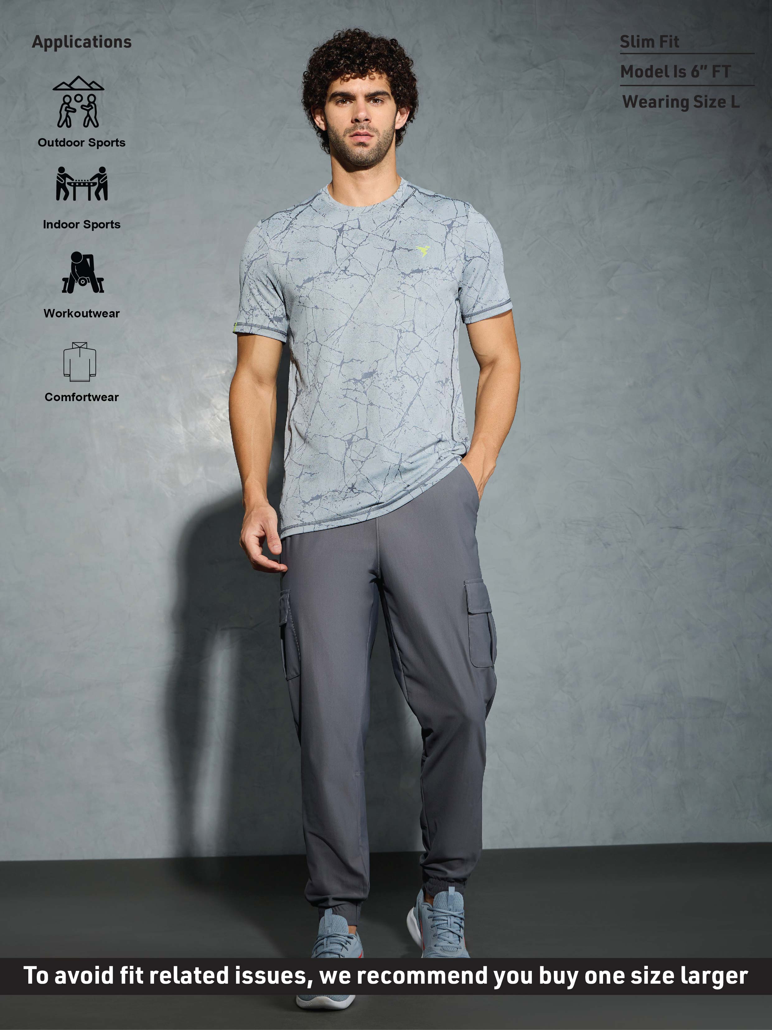 Technosport Cargo Joggers (Duracool) - OR735 - IRON GREY