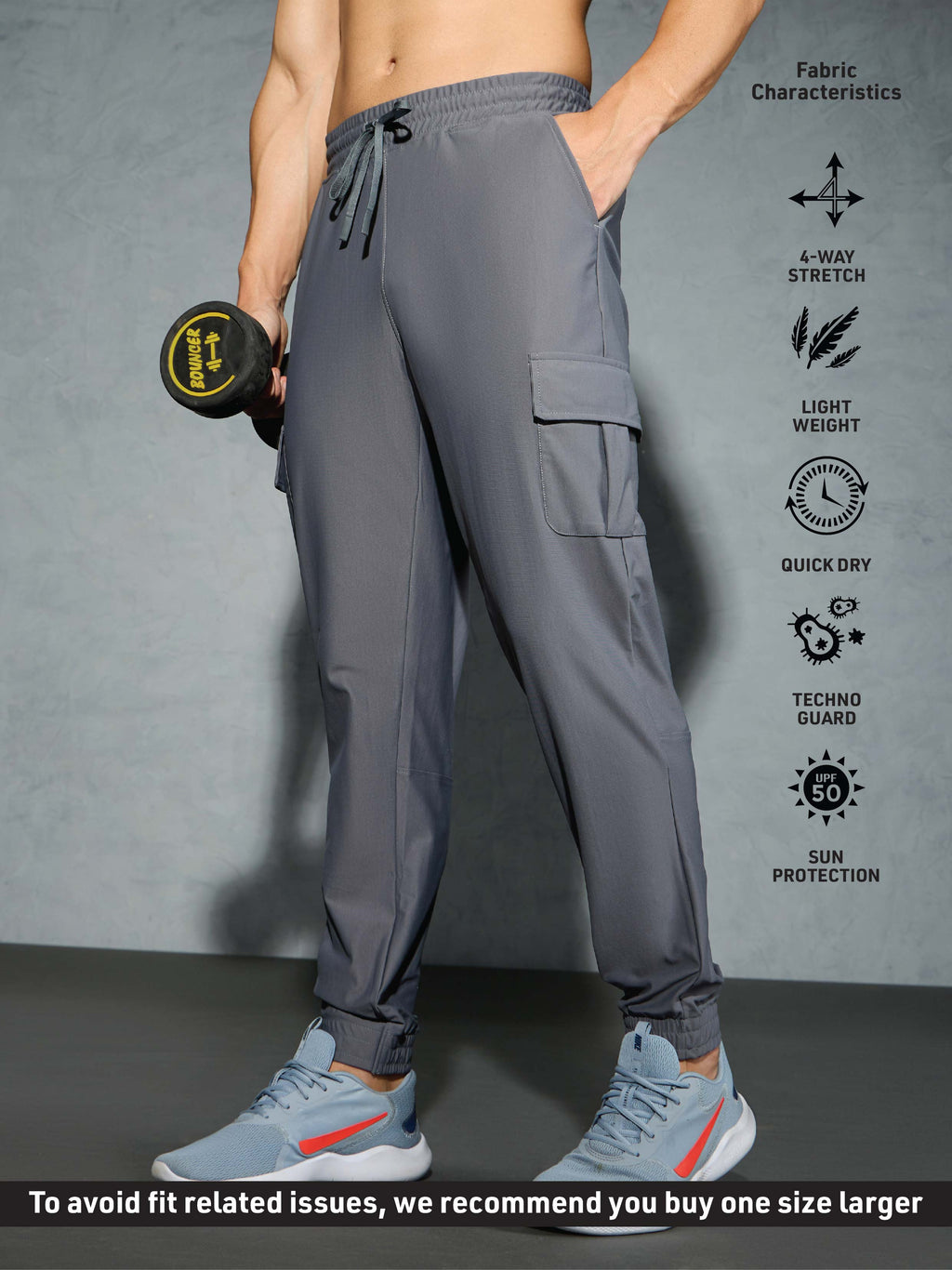 Technosport Cargo Joggers (Duracool) - OR735 - IRON GREY