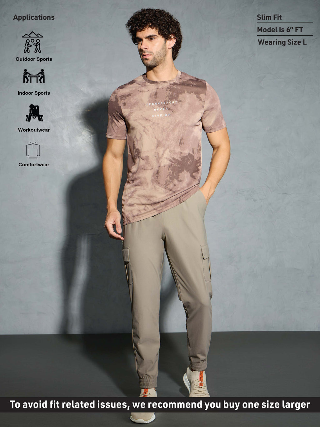 Technosport Cargo Joggers (Duracool) - OR735 - KHAKI