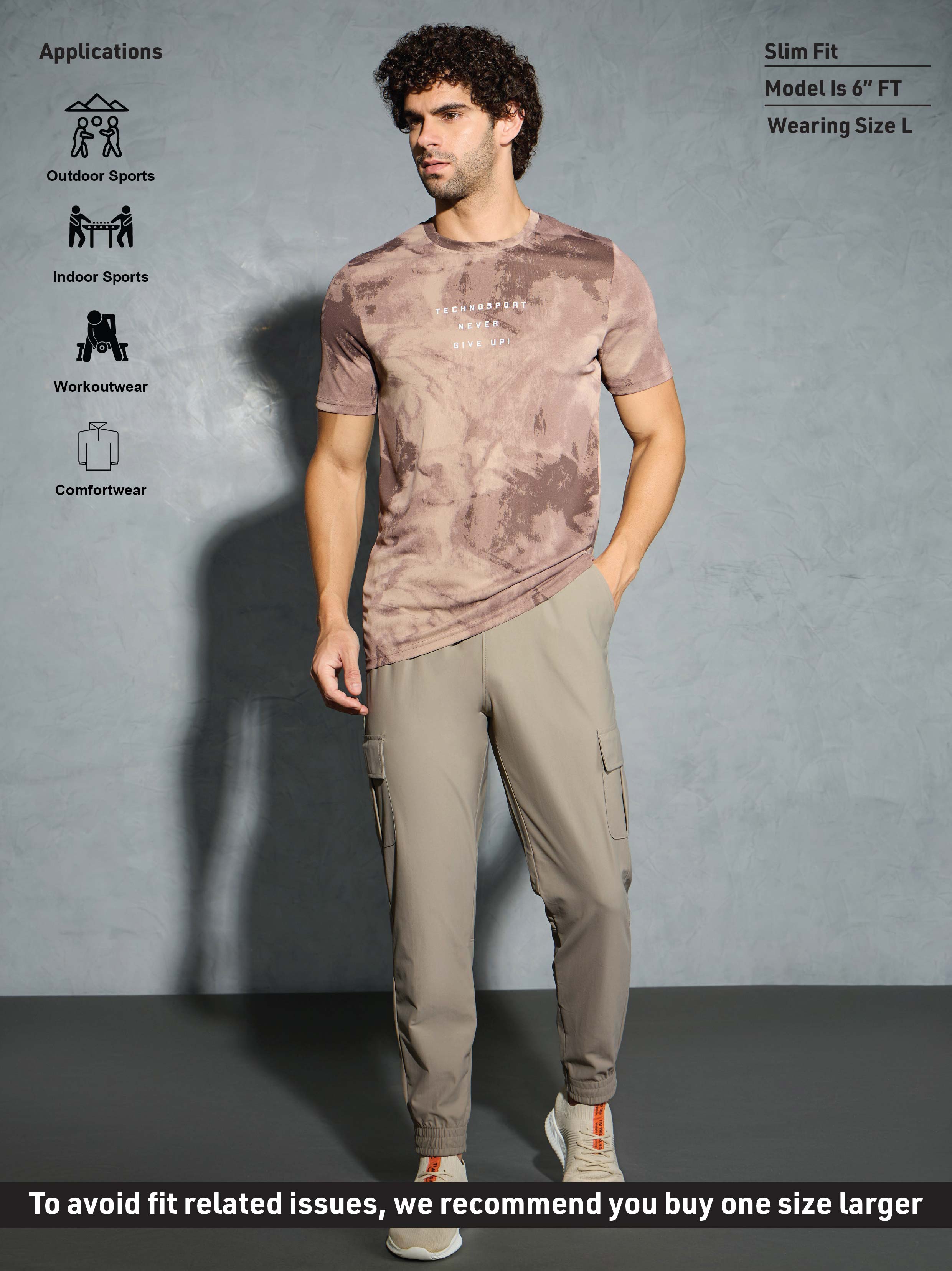 Technosport Cargo Joggers (Duracool) - OR735 - KHAKI