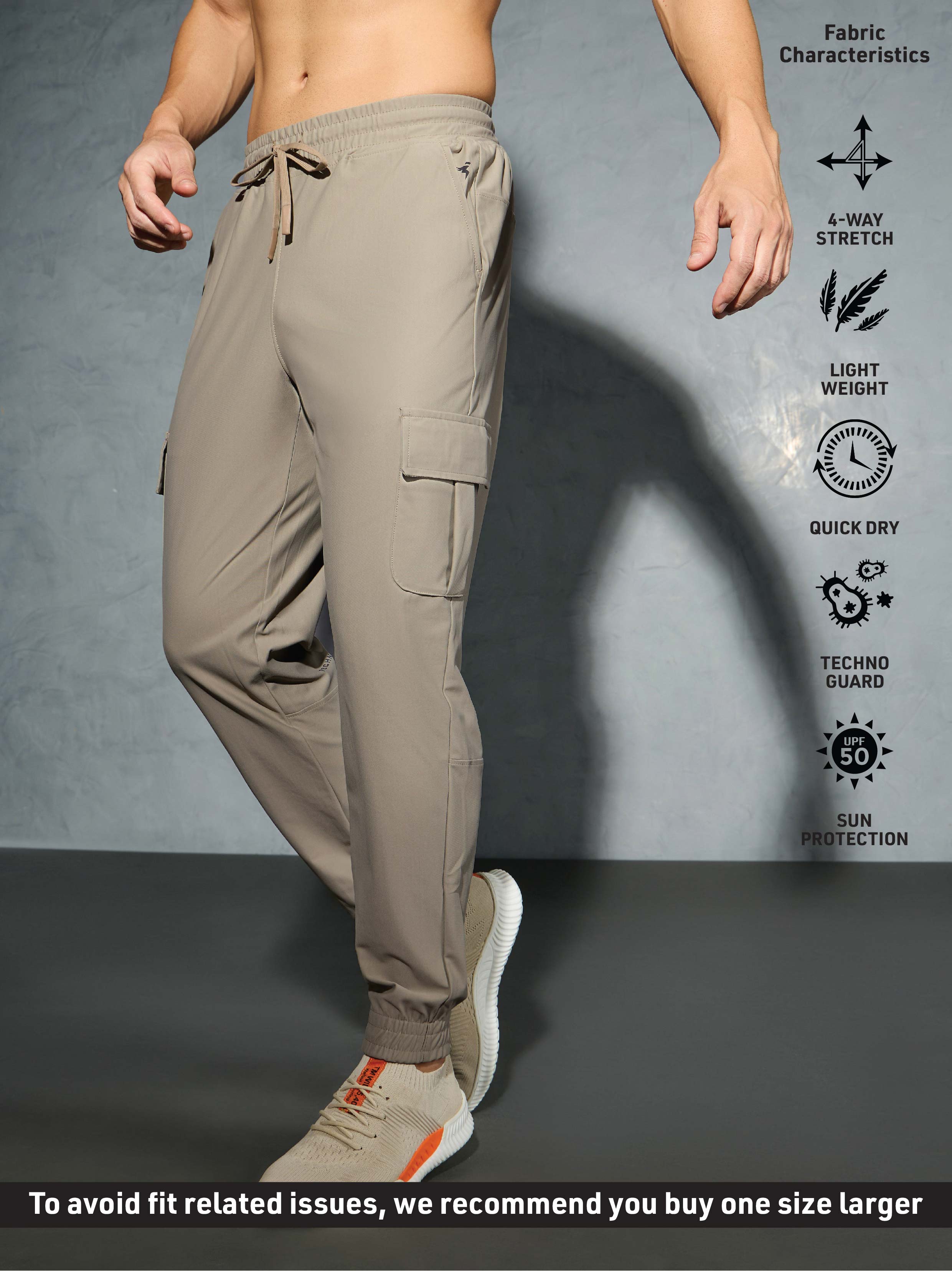 Technosport Cargo Joggers (Duracool) - OR735 - KHAKI