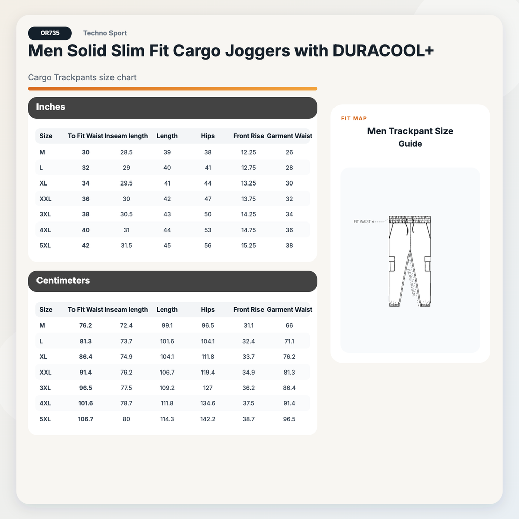 Technosport Cargo Joggers (Duracool) - OR735 - CARBON GREY