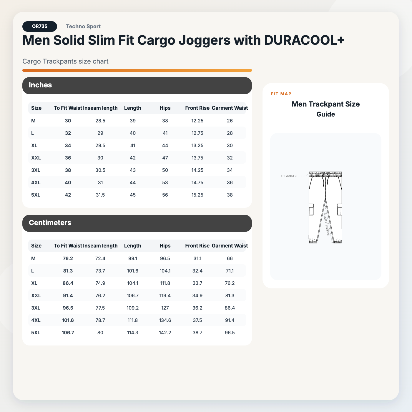 Technosport Cargo Joggers (Duracool) - OR735 - CHOCOLATE A