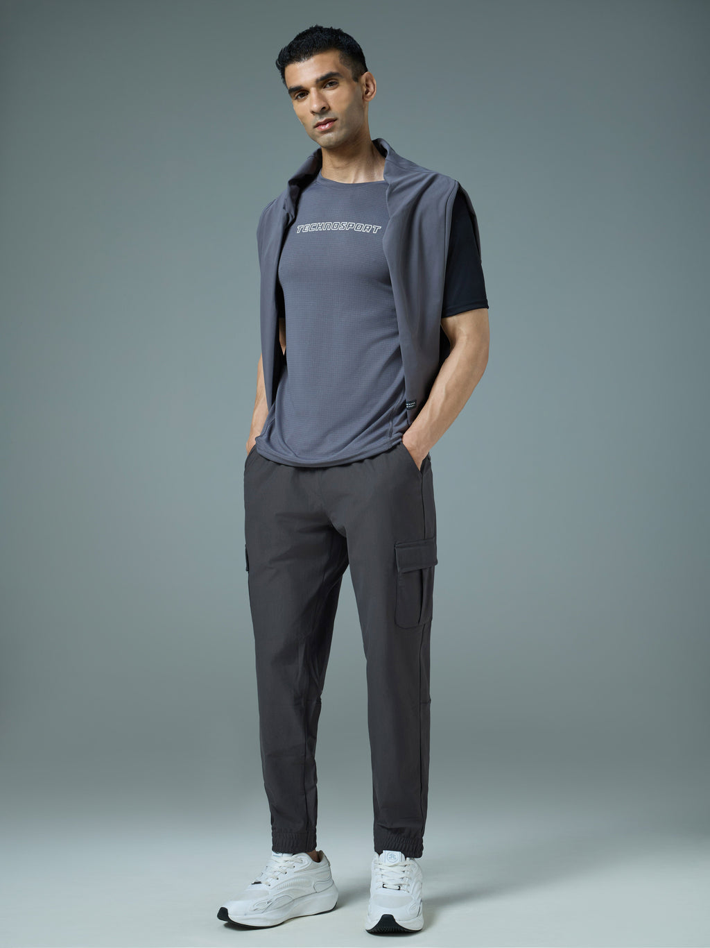 Technosport Cargo Joggers (Duracool) - OR735 - WOODLAND GRAY
