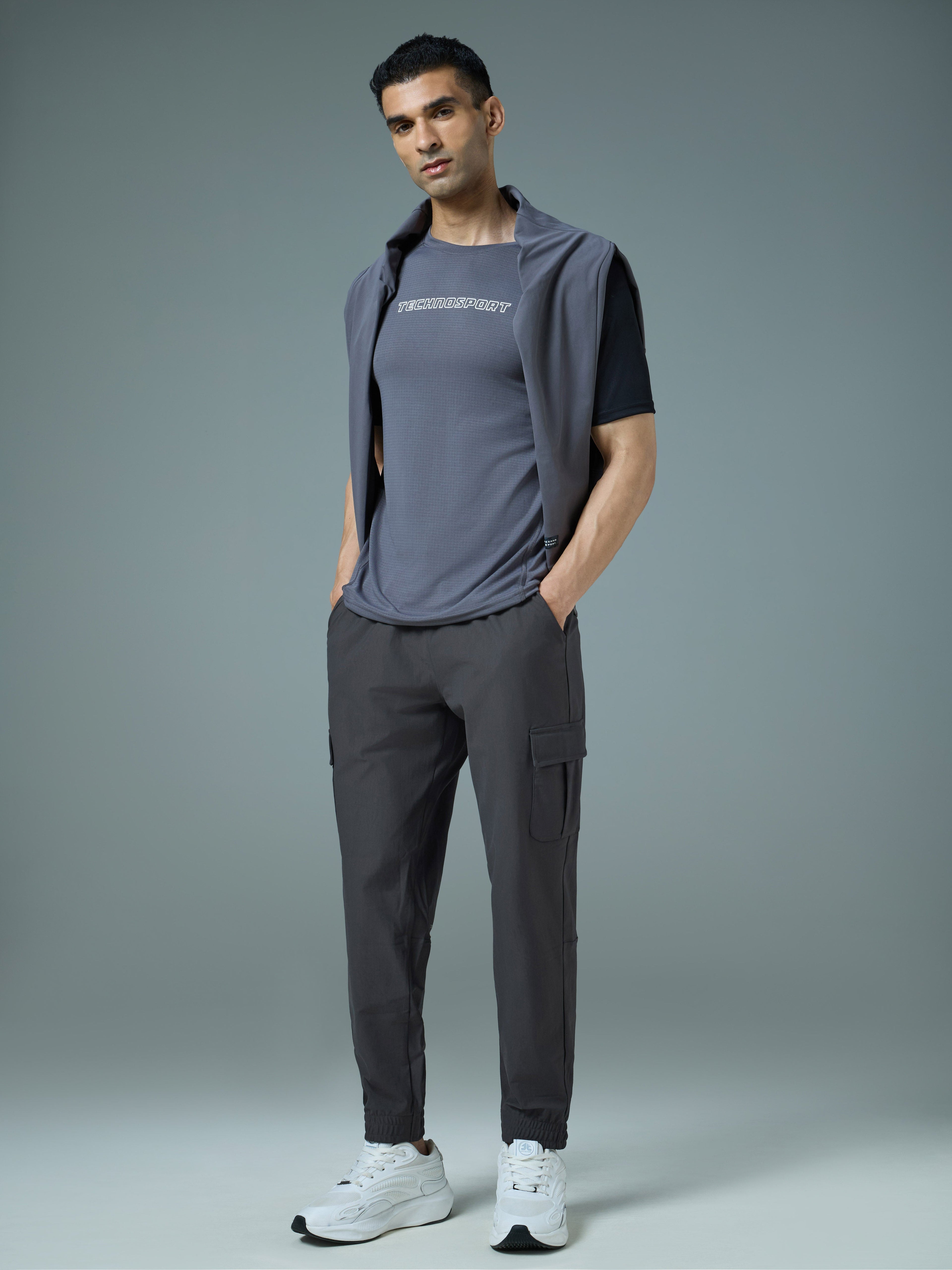 Technosport Cargo Joggers (Duracool) - OR735 - WOODLAND GRAY