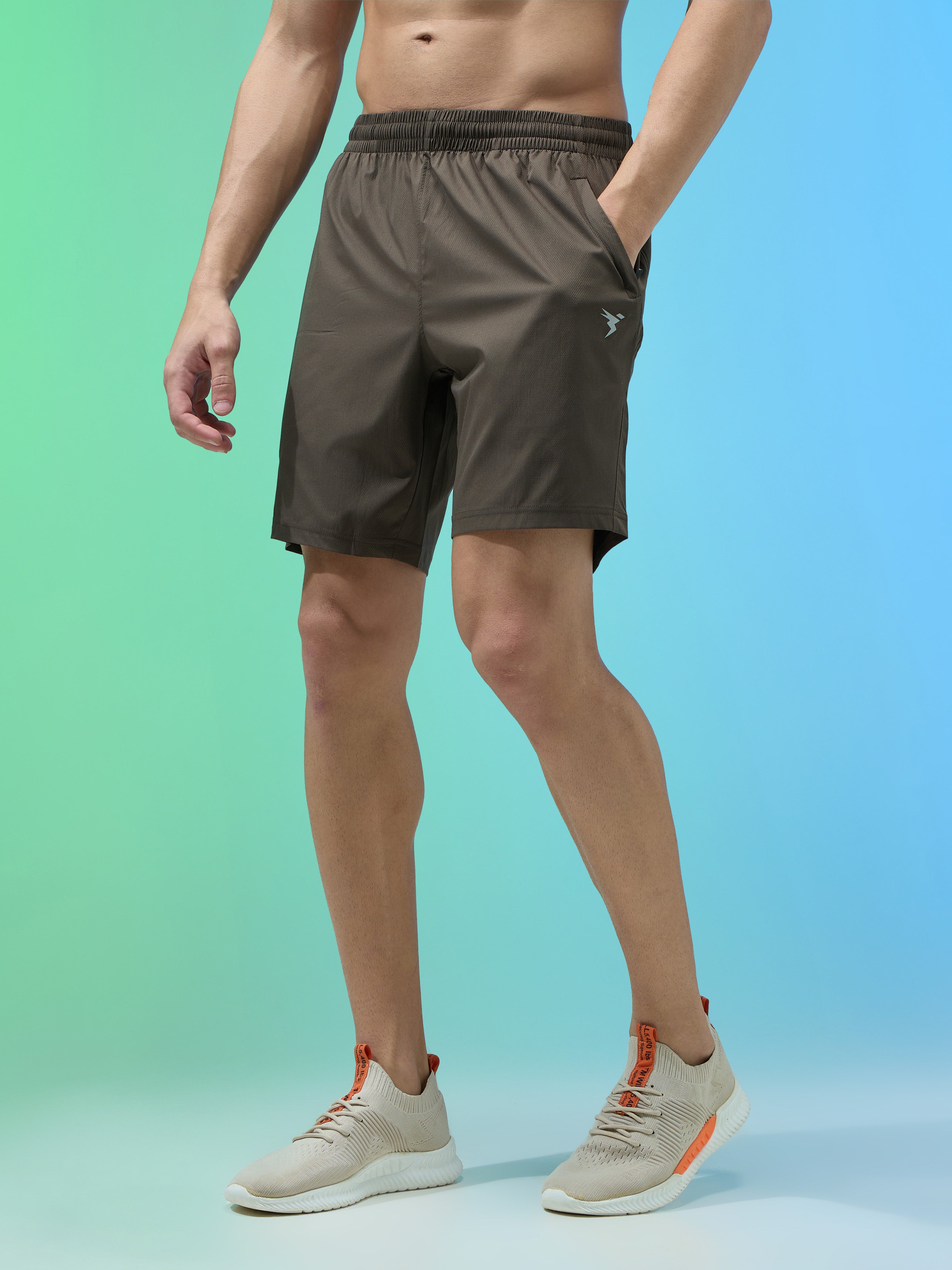 Technosport Men Shorts (Paper Cloth) - OR76 - BLACK OLIVE