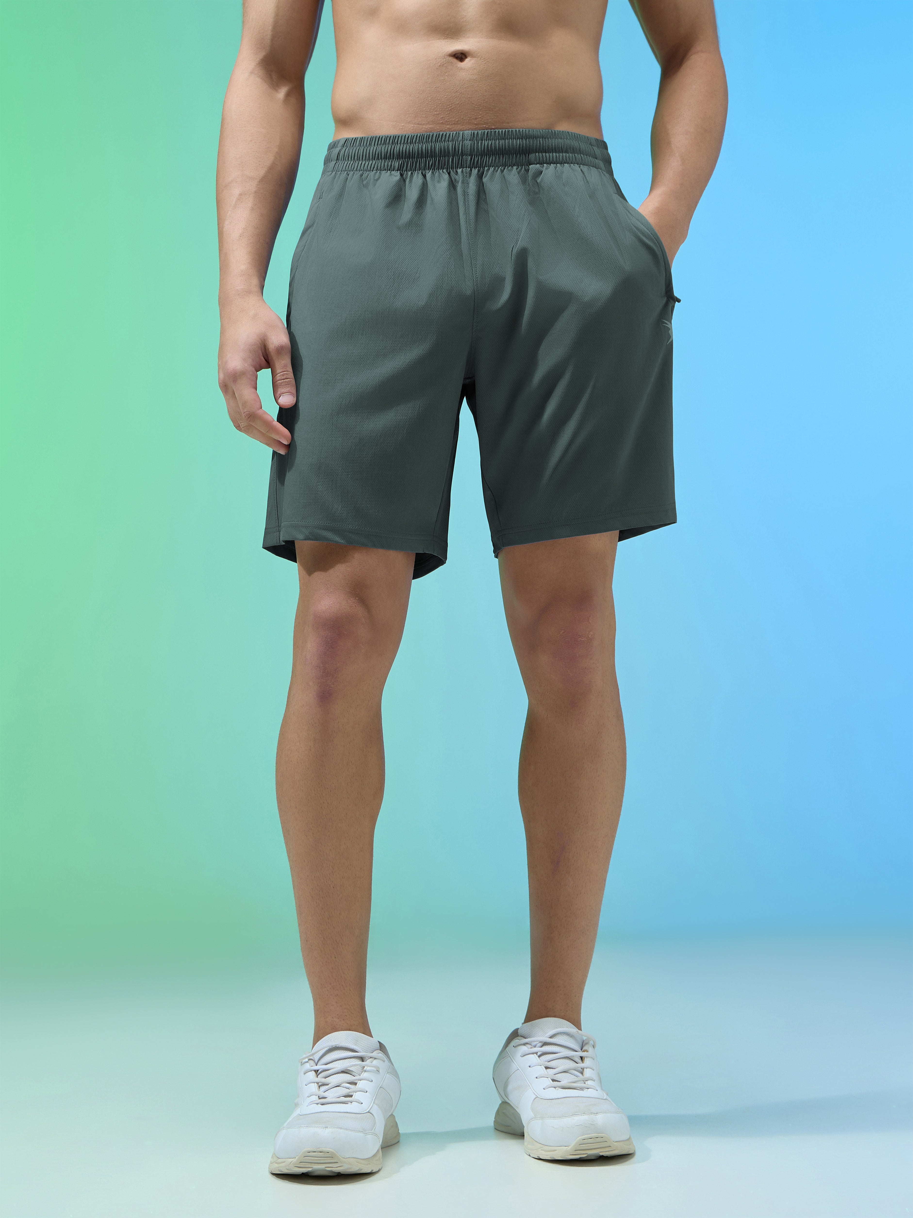 Technosport Men Shorts (Paper Cloth) - OR76 - TREKKING GREEN