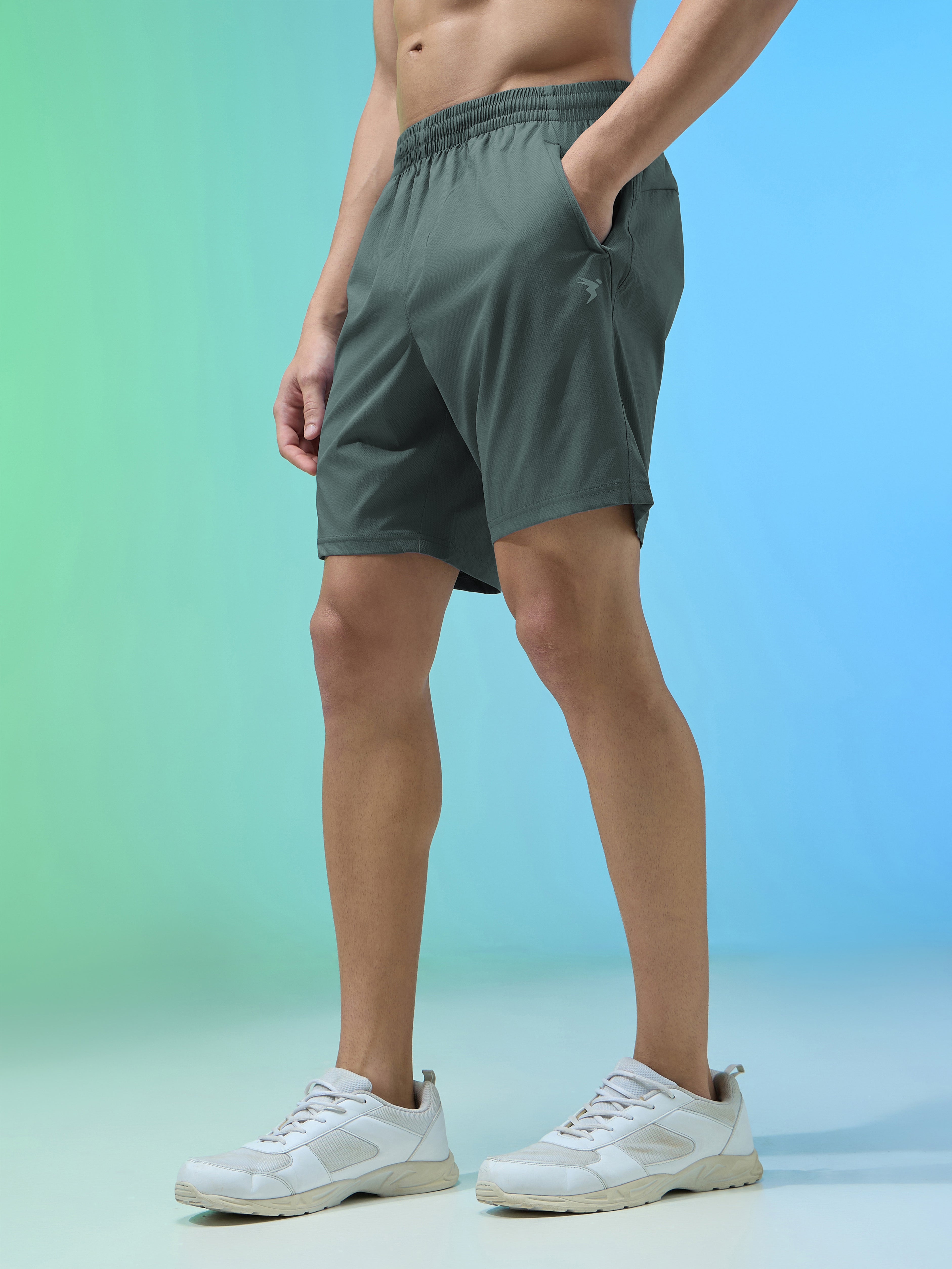 Technosport Men Shorts (Paper Cloth) - OR76 - TREKKING GREEN