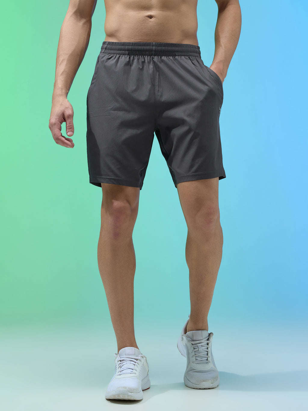 Technosport Men Shorts (Paper Cloth) - OR76 - WOODLAND GRAY