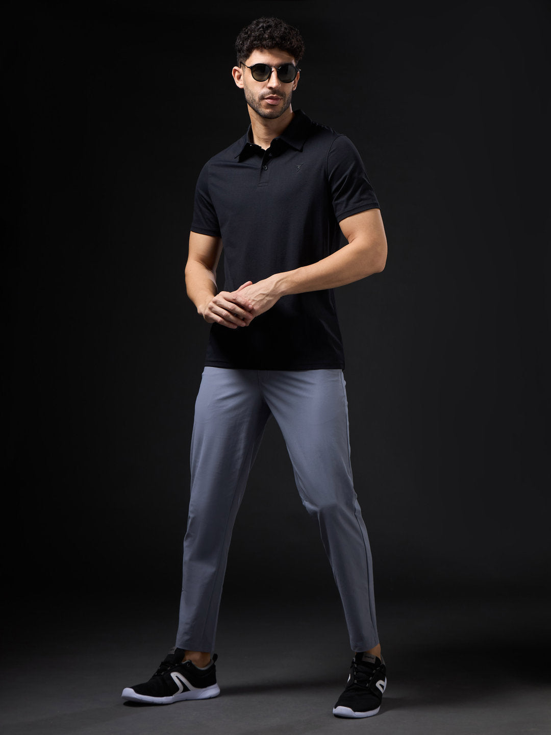 Technosport Collar TShirt - OR81 - BLACK