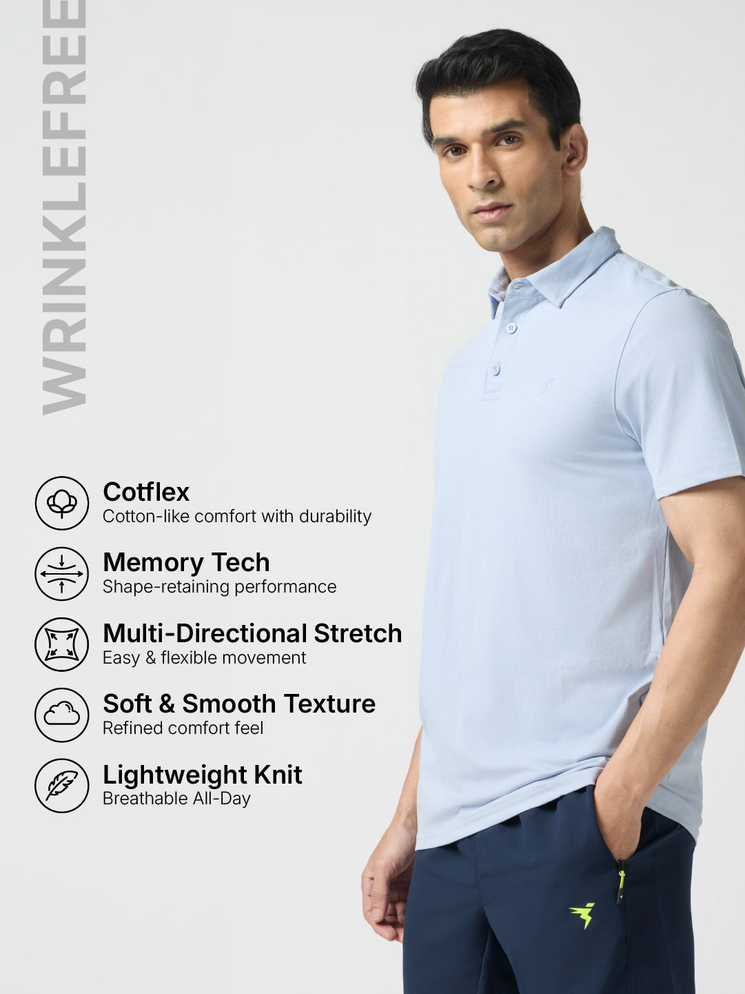 Technosport Collar TShirt - OR81 - MIDNIGHT BLUE