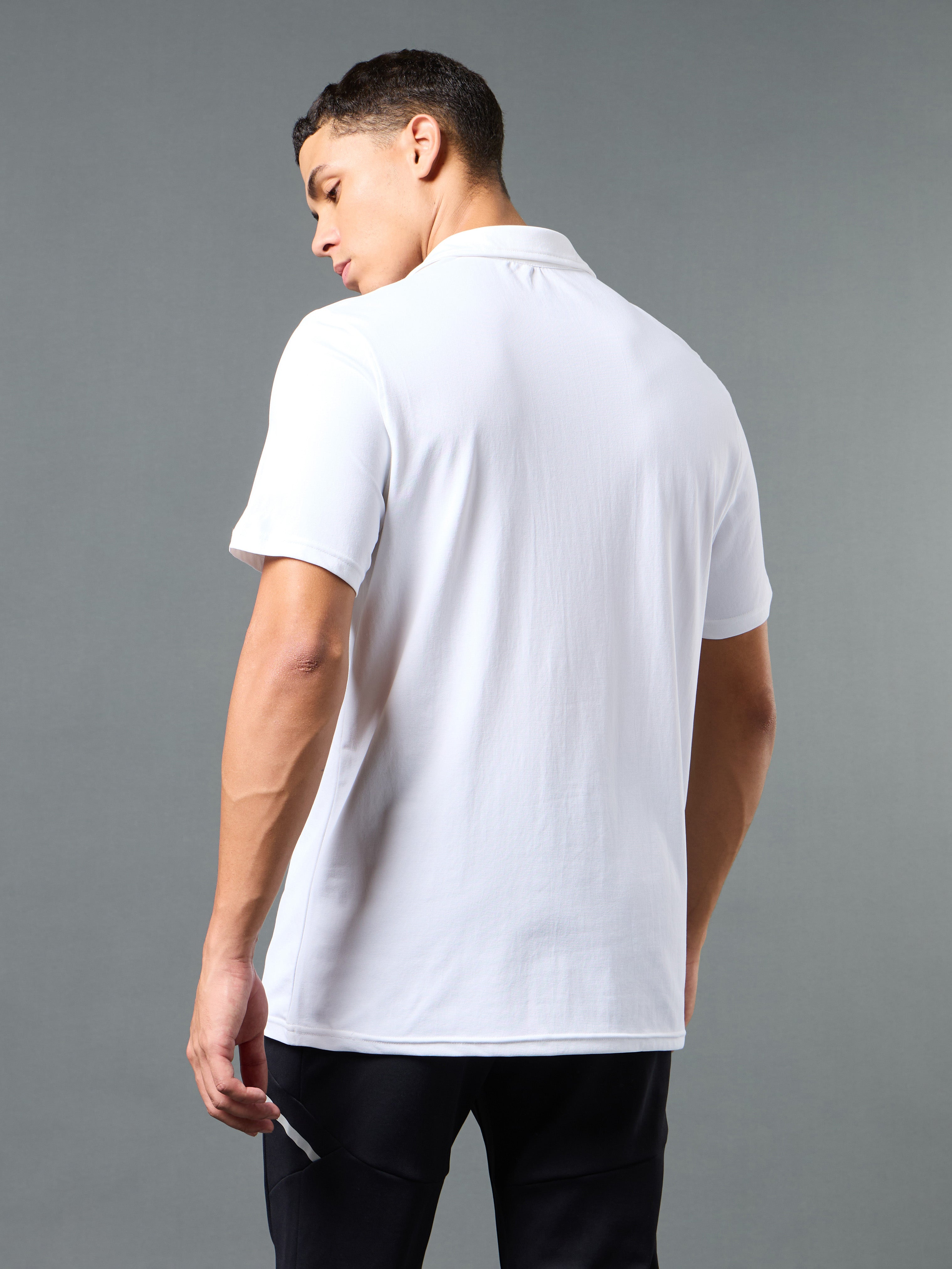 Technosport Collar TShirt - OR81 - WHITE