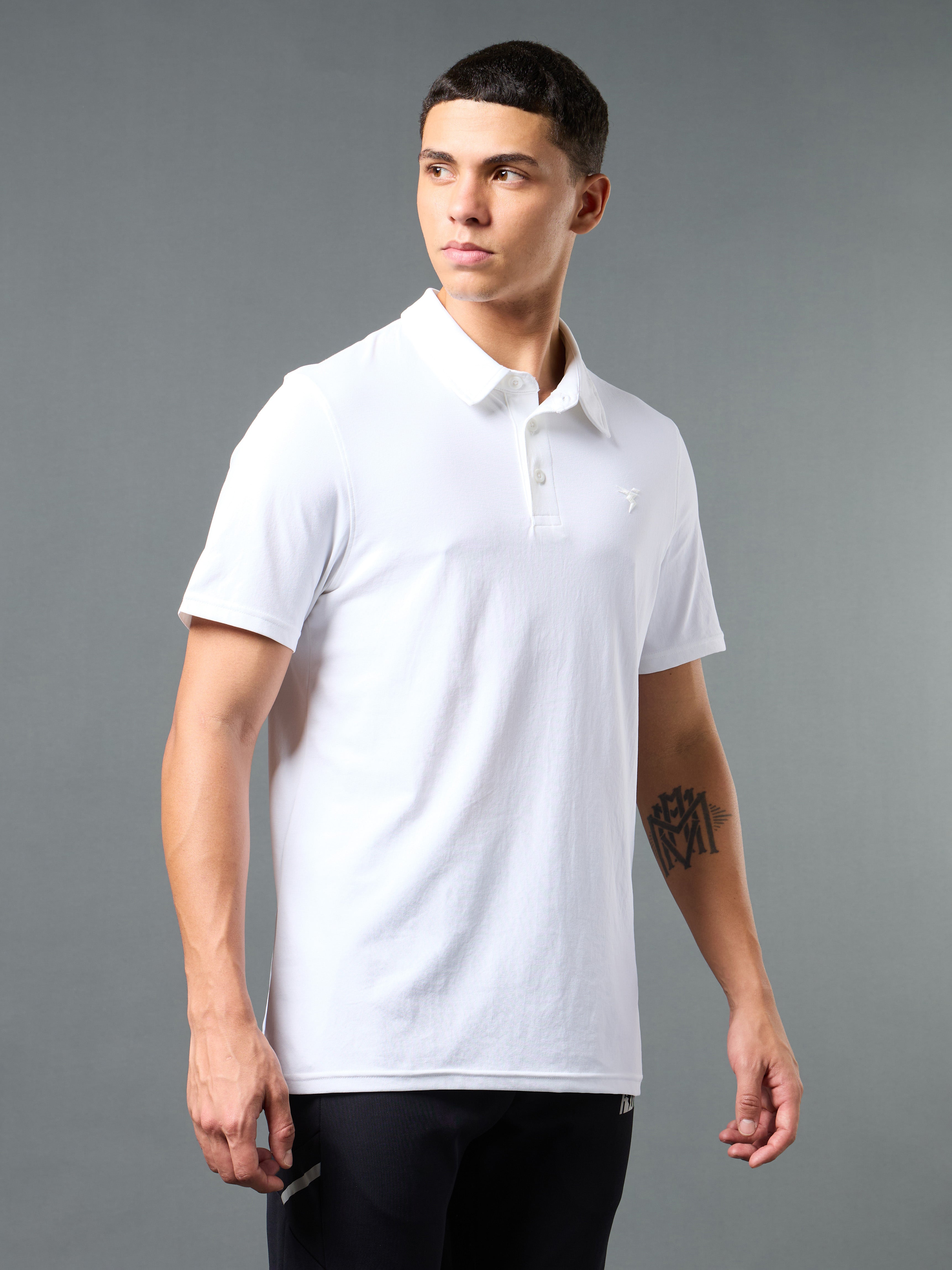 Technosport Collar TShirt - OR81 - WHITE
