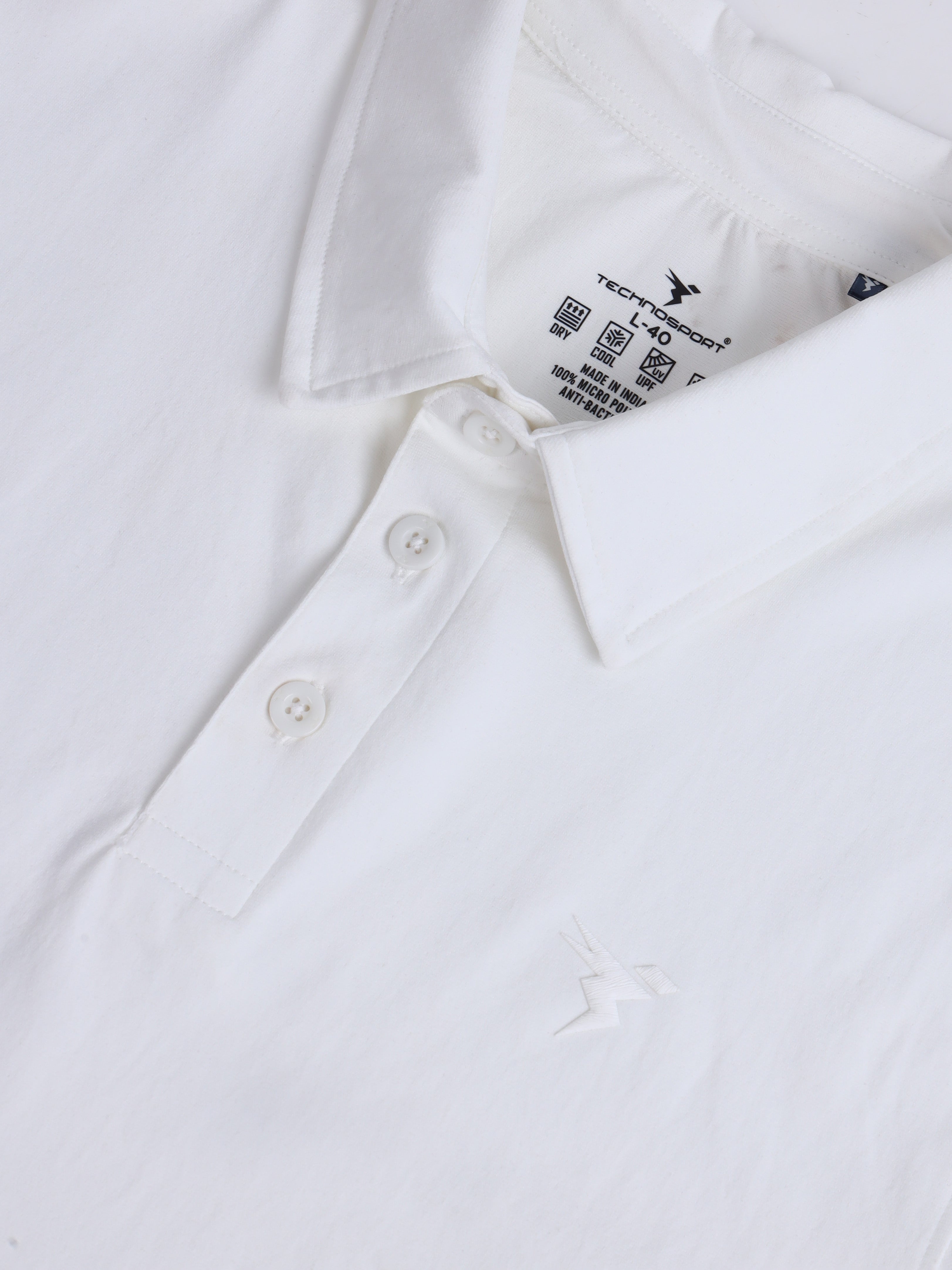 Technosport Collar TShirt - OR81 - WHITE