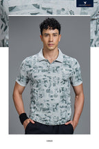 Technosport Polo TShirt Printed (Matpiq) - OR820 - ASH