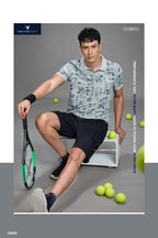 Technosport Polo TShirt Printed (Matpiq) - OR820 - ASH