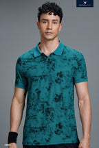 Technosport Polo TShirt Printed (Matpiq) - OR820 - TEAL B