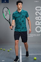 Technosport Polo TShirt Printed (Matpiq) - OR820 - TEAL B